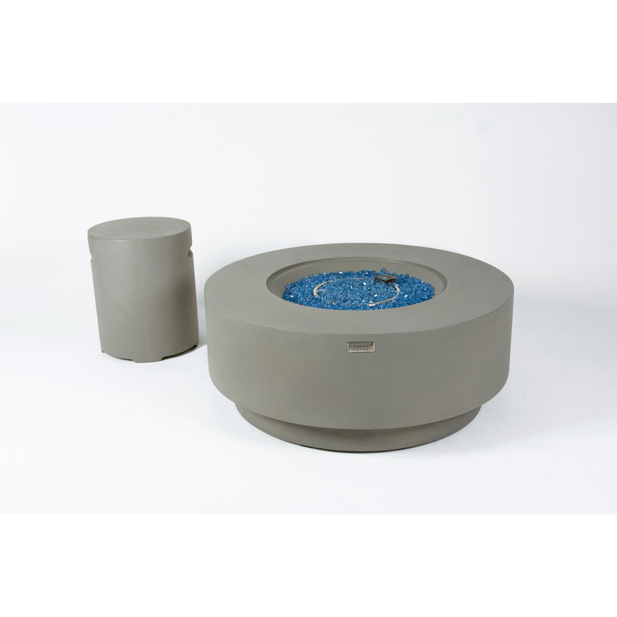 Colosseo 41″ Round Concrete Gas Fire Table – Elementi Plus