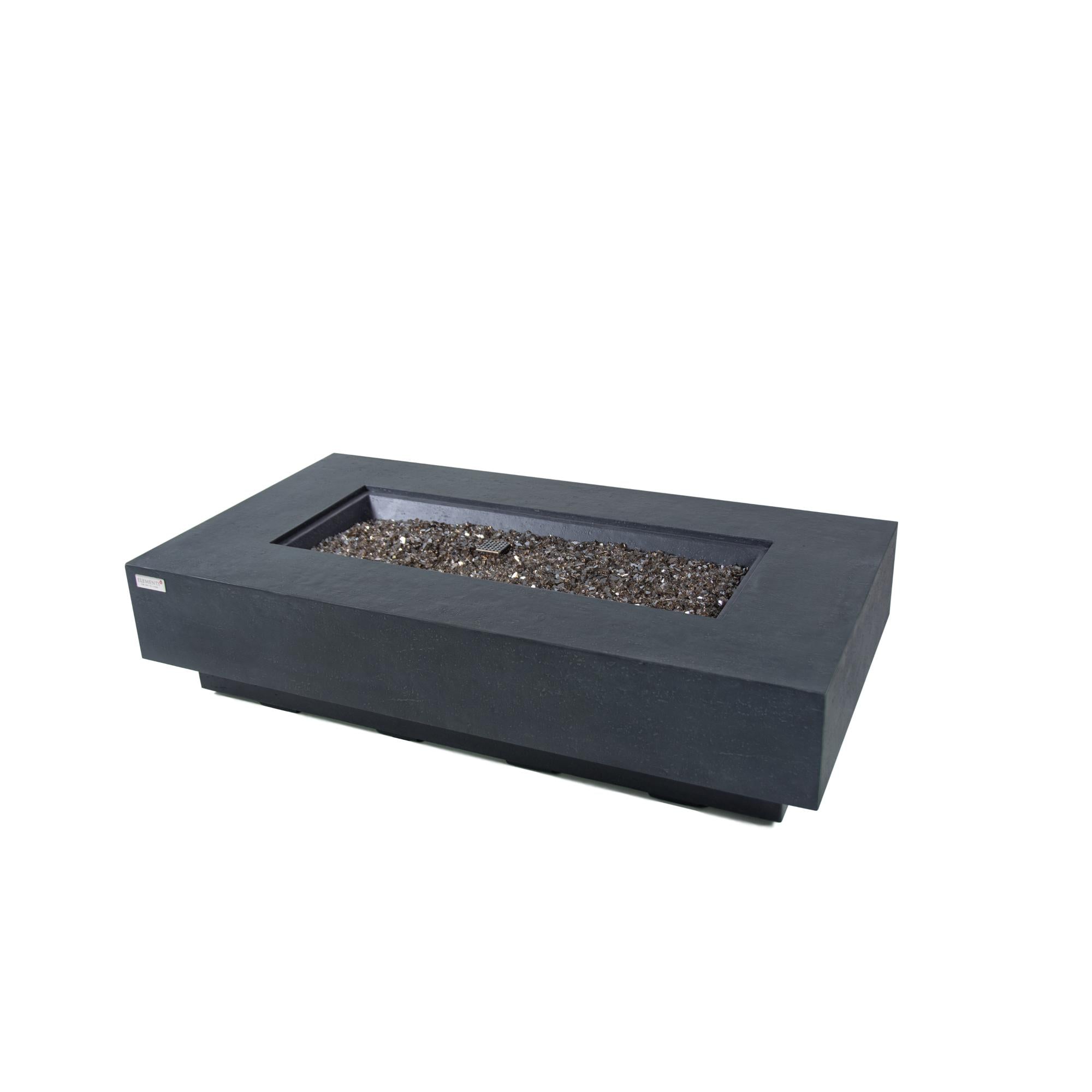 Positano 60″ Rectangular Concrete Gas Fire Table – Elementi Plus