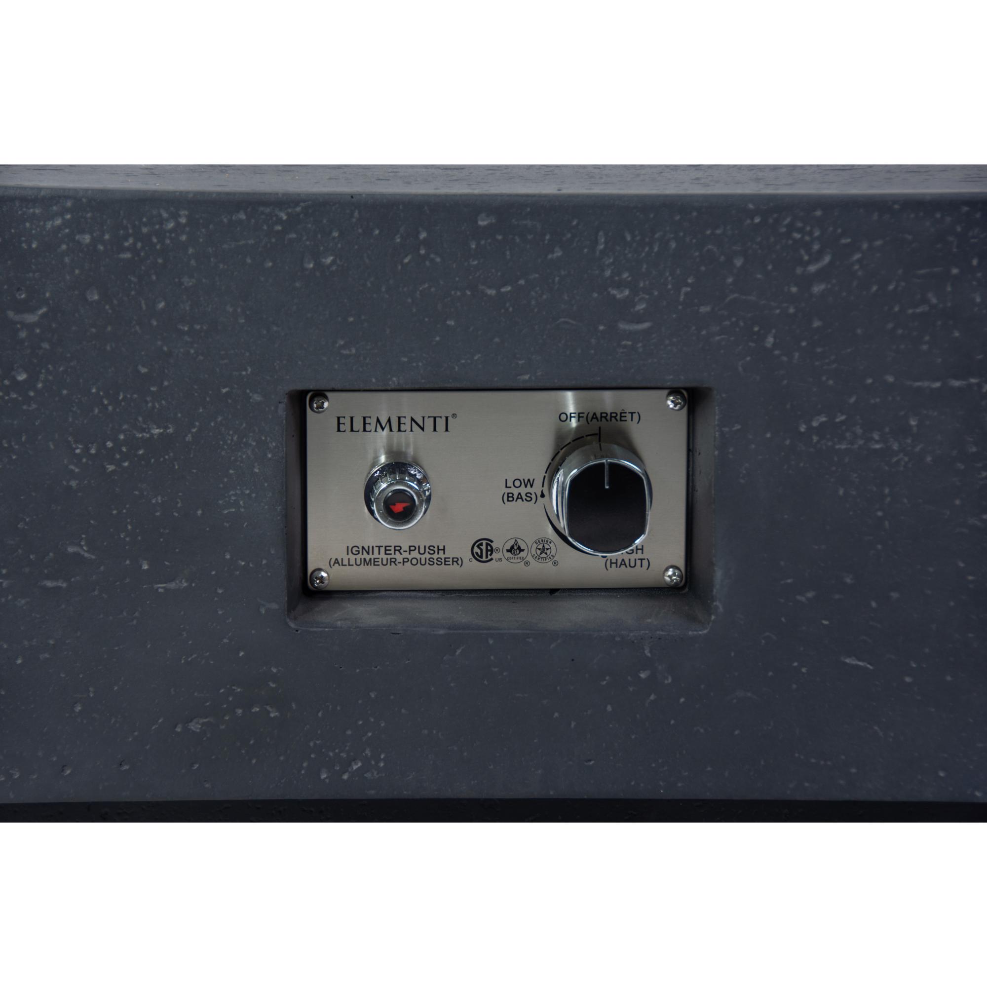 Positano 60″ Rectangular Concrete Gas Fire Table – Elementi Plus