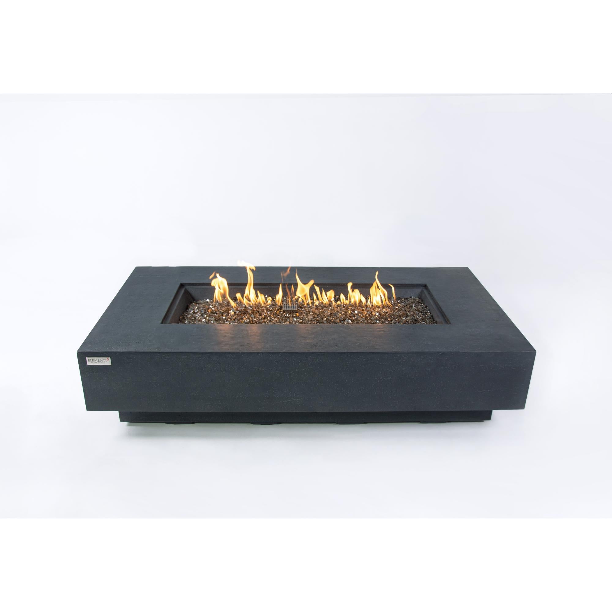 Positano 60″ Rectangular Concrete Gas Fire Table – Elementi Plus