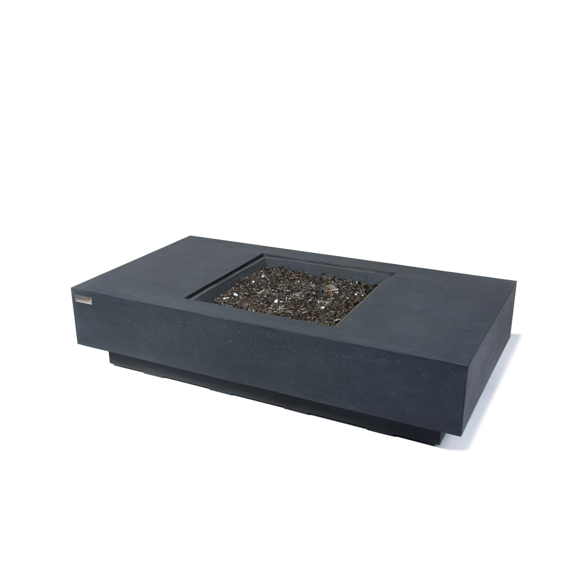 Cannes 60″ Rectangular Concrete Gas Fire Table – Elementi Plus