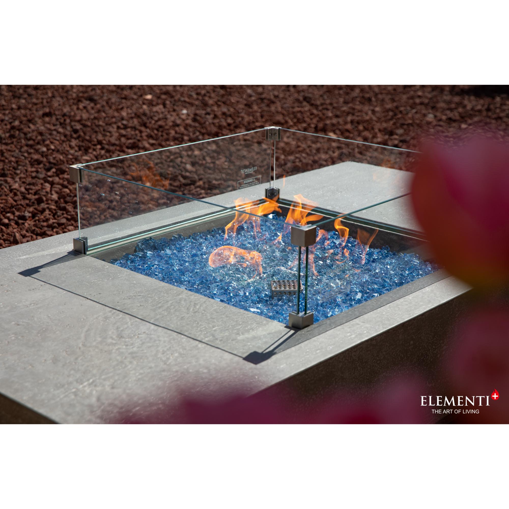 Montecarlo 60″ Rectangular Concrete Gas Fire Table – Elementi Plus