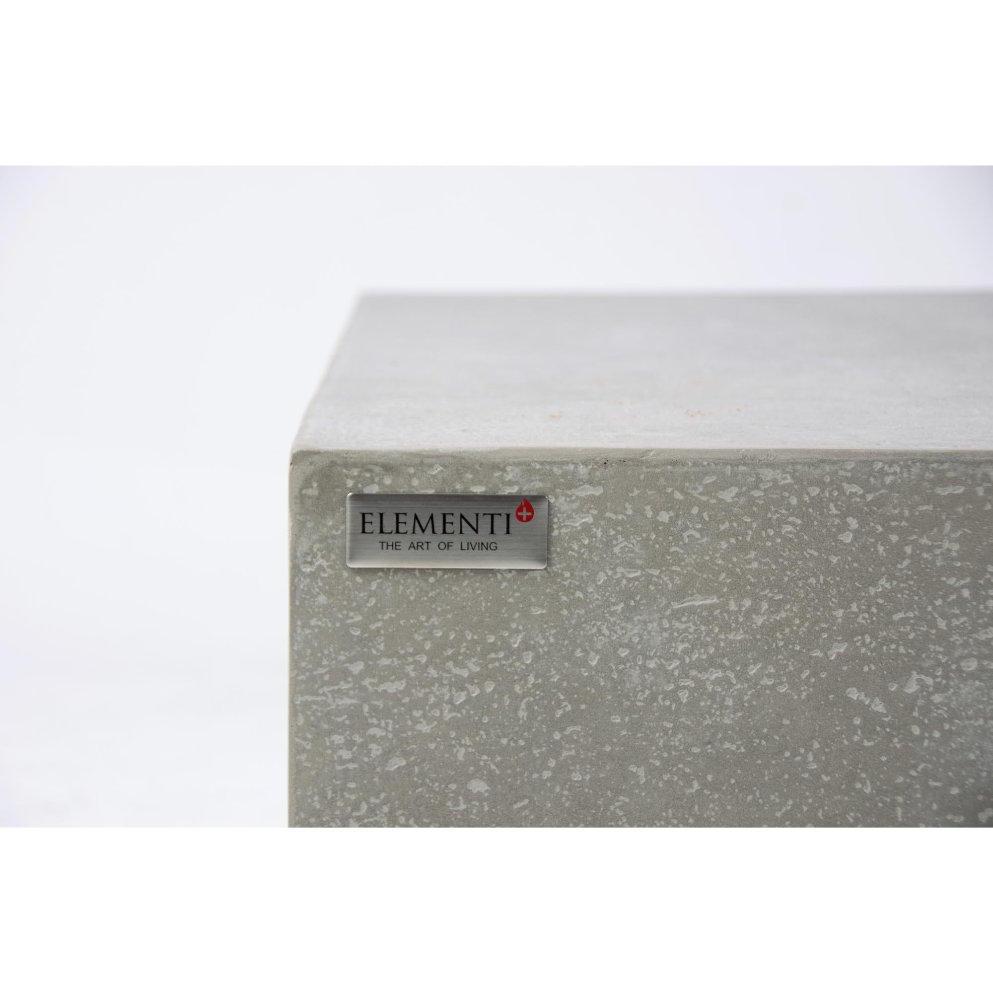 Montecarlo 60″ Rectangular Concrete Gas Fire Table – Elementi Plus