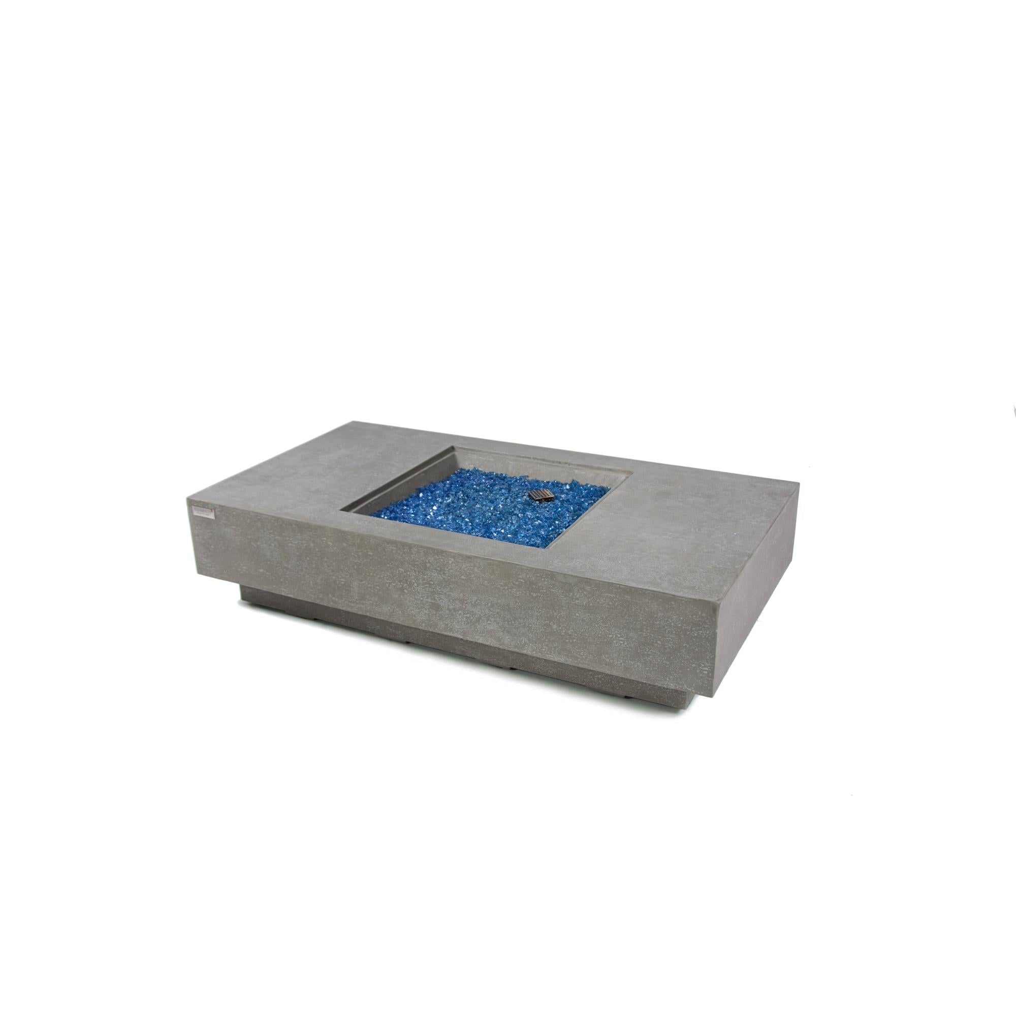 Montecarlo 60″ Rectangular Concrete Gas Fire Table – Elementi Plus