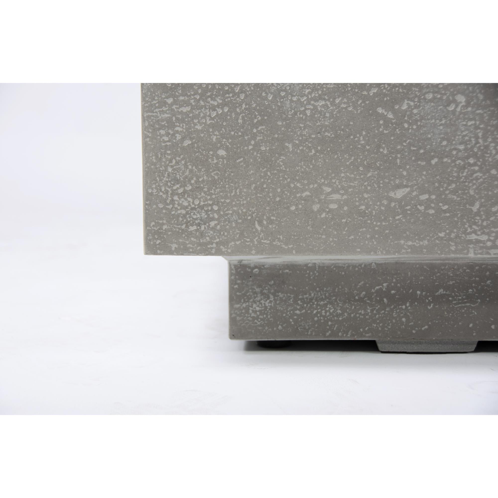 Montecarlo 60″ Rectangular Concrete Gas Fire Table – Elementi Plus