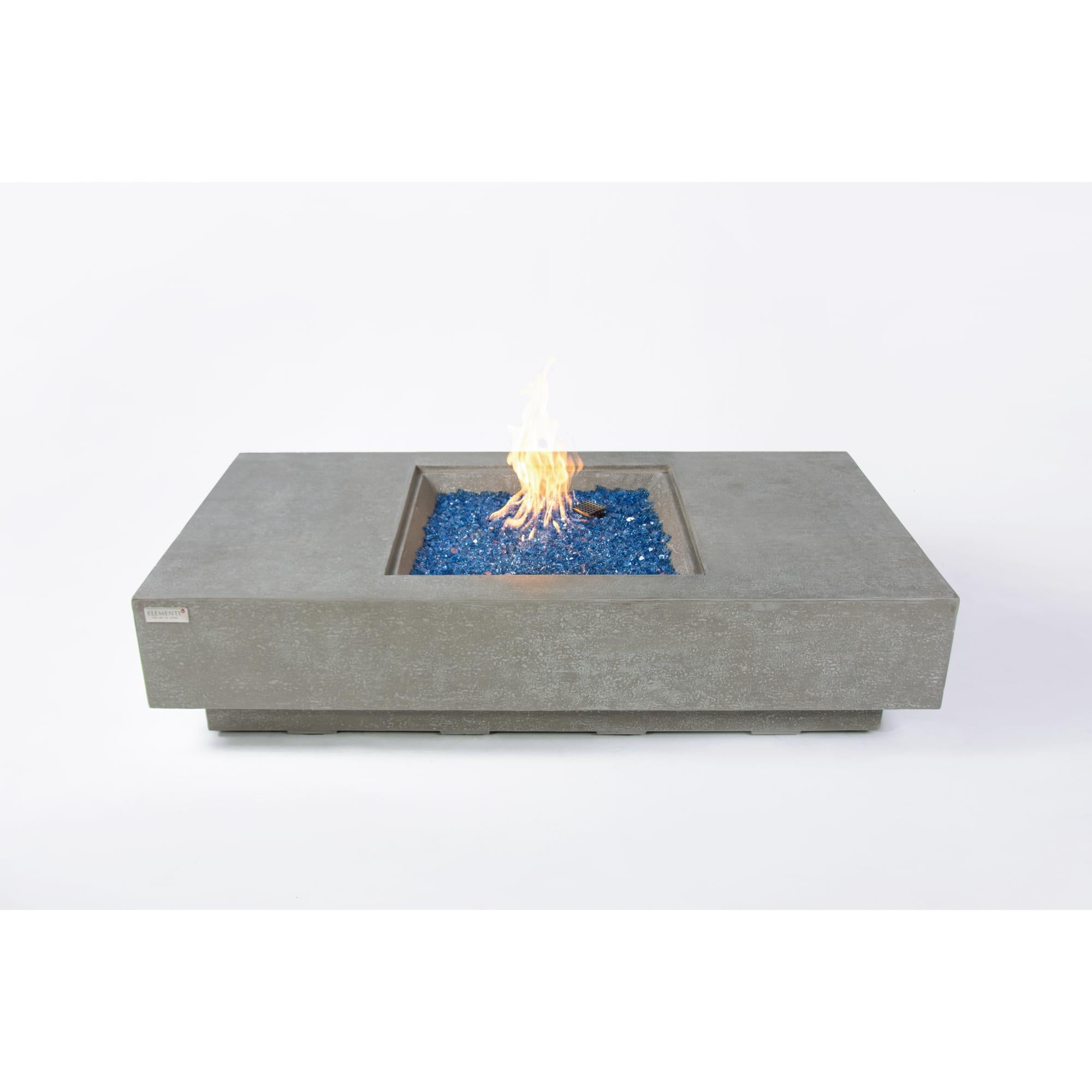 Montecarlo 60″ Rectangular Concrete Gas Fire Table – Elementi Plus