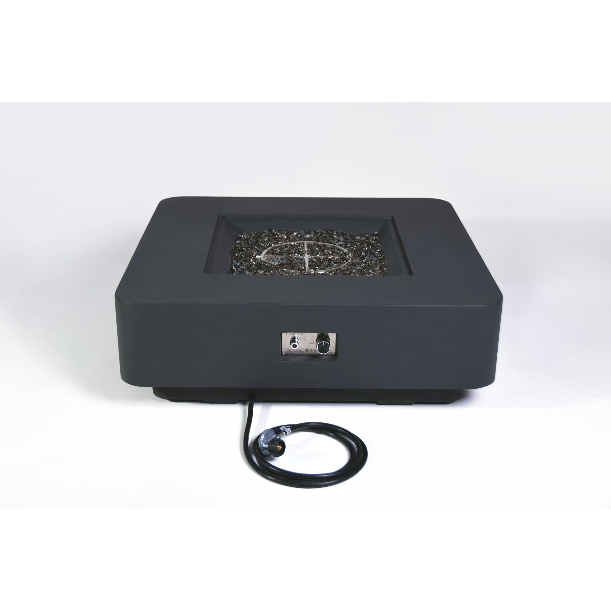 Bergamo 42″ Square Concrete Gas Fire Table – Elementi Plus