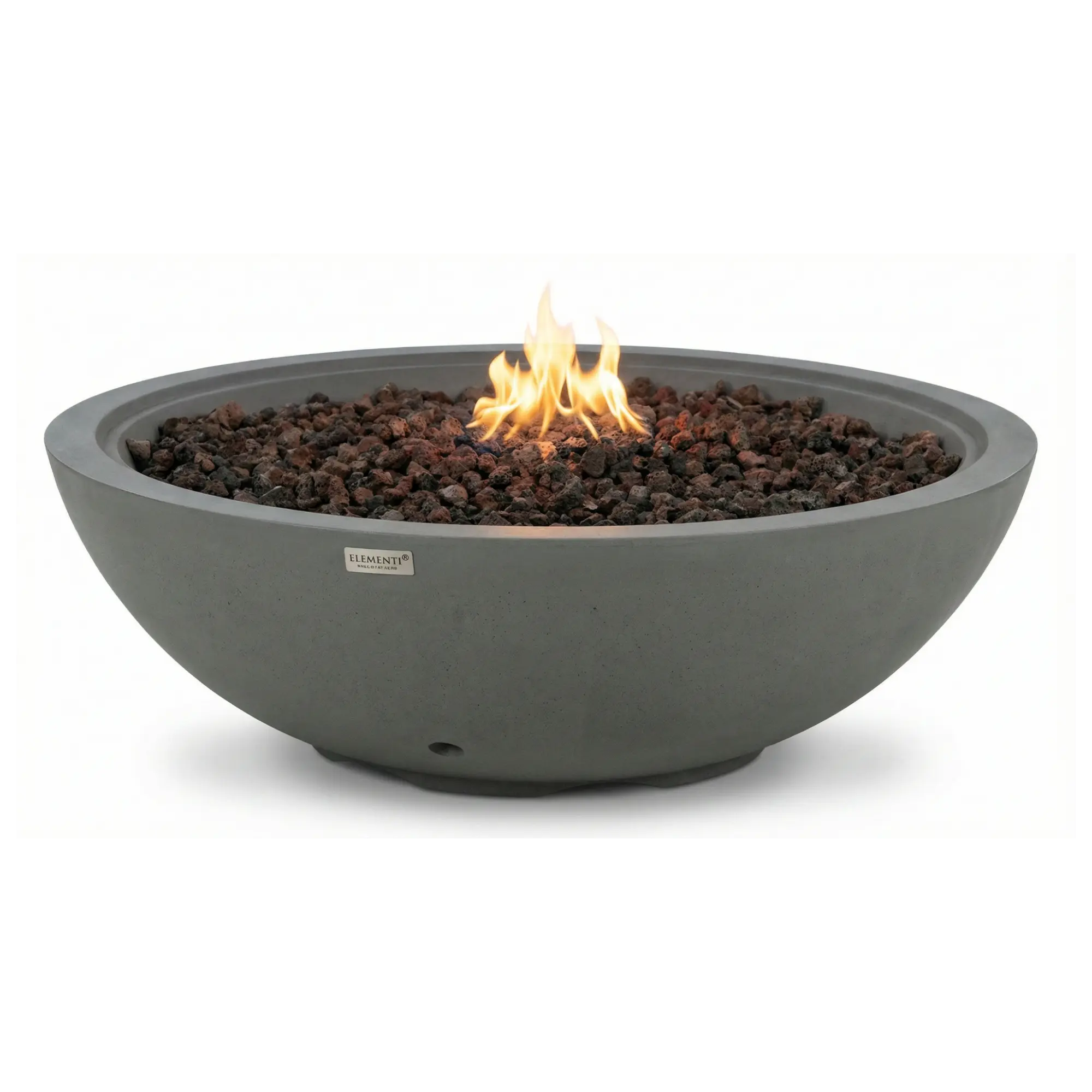 Rose Bowl 48″ Round Concrete Gas Fire Pit – Elementi Plus Elementi