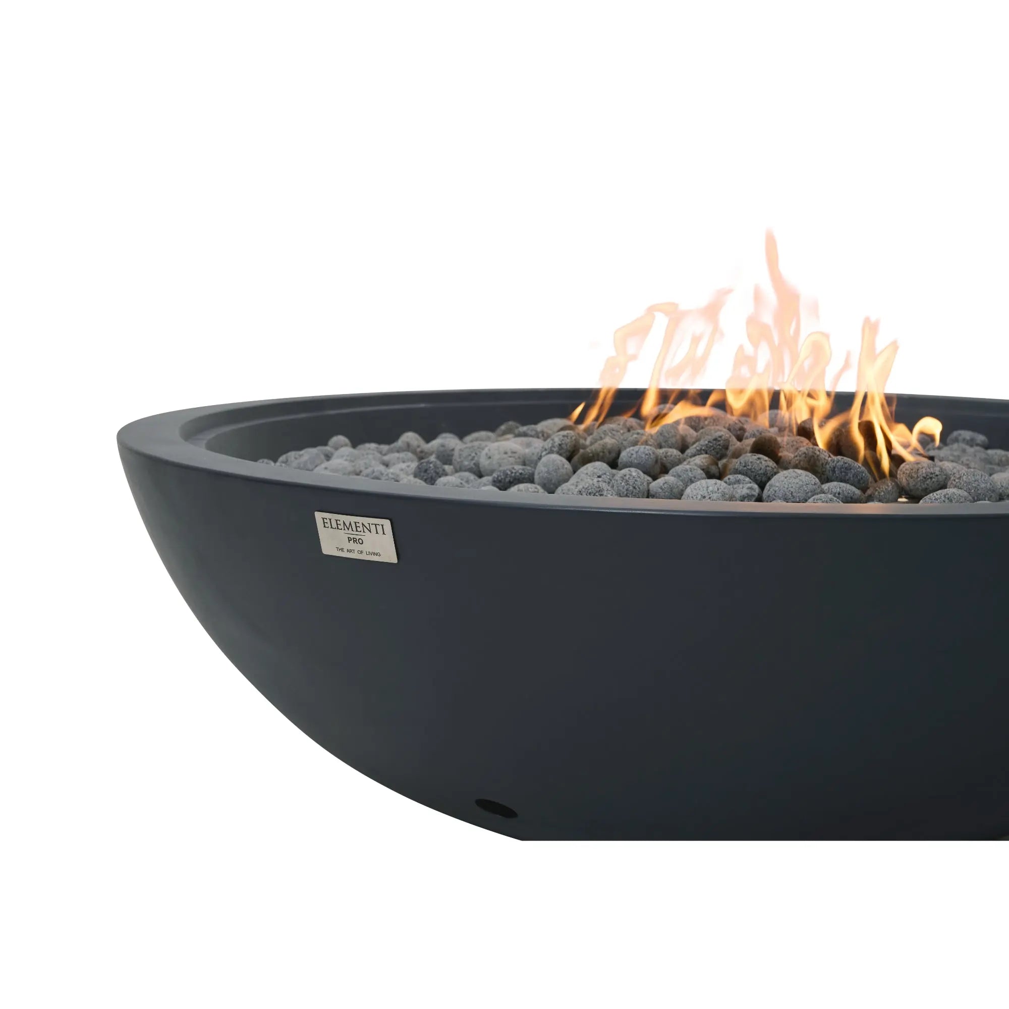 Rose Bowl 48″ Round Concrete Gas Fire Pit – Elementi Pro 100K Elementi