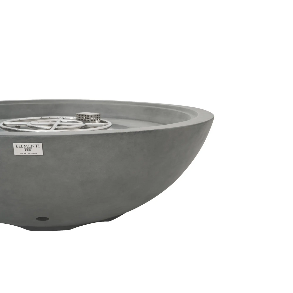Rose Bowl 48″ Round Concrete Gas Fire Pit – Elementi Pro 100K Elementi