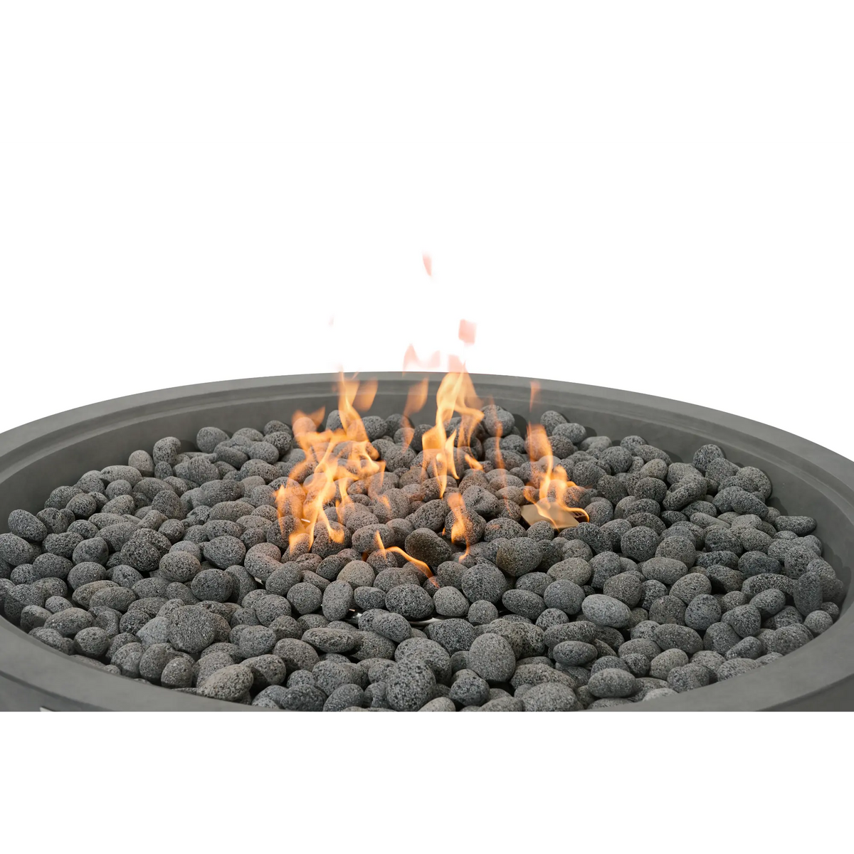 Rose Bowl 48″ Round Concrete Gas Fire Pit – Elementi Pro 100K Elementi