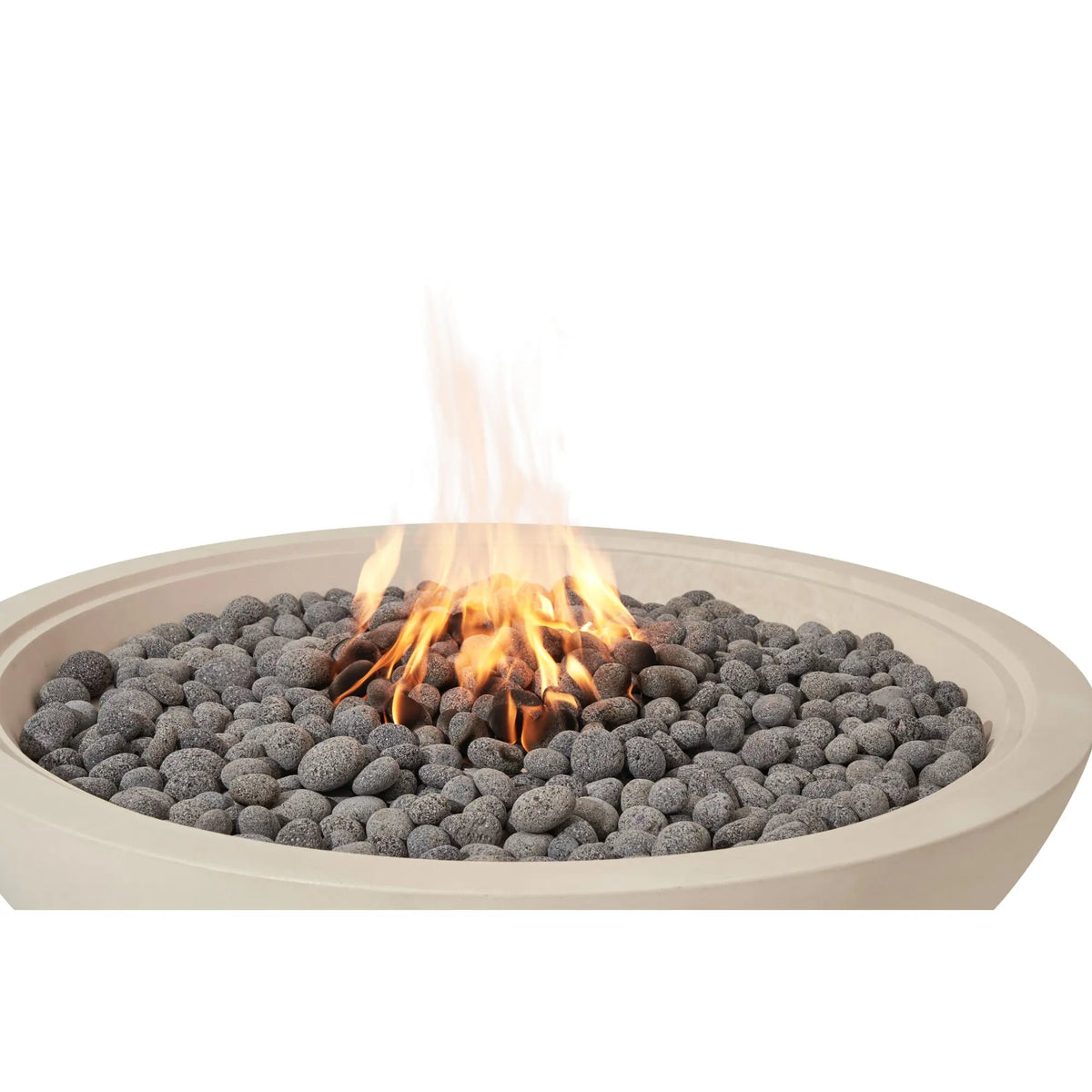 Rose Bowl 48″ Round Concrete Gas Fire Pit – Elementi Pro 100K Elementi