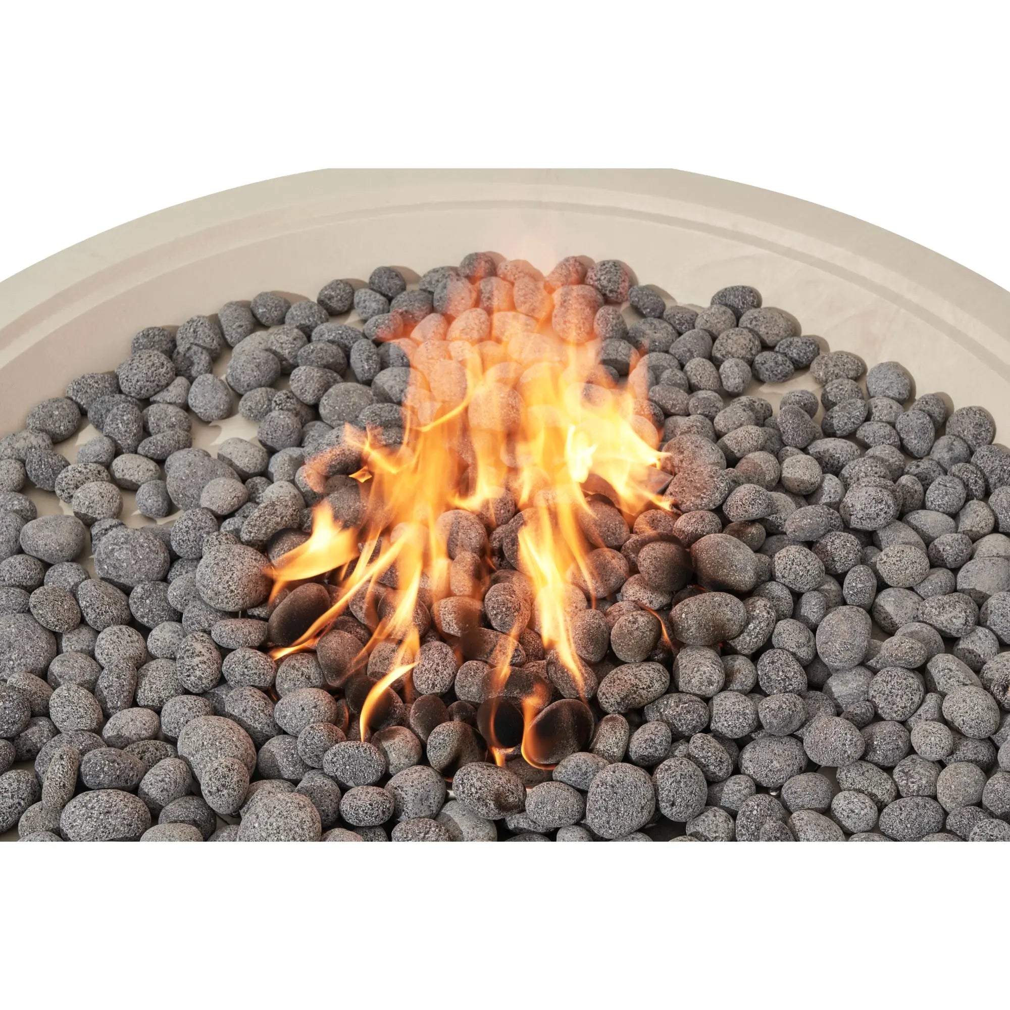 Rose Bowl 48″ Round Concrete Gas Fire Pit – Elementi Pro 100K Elementi