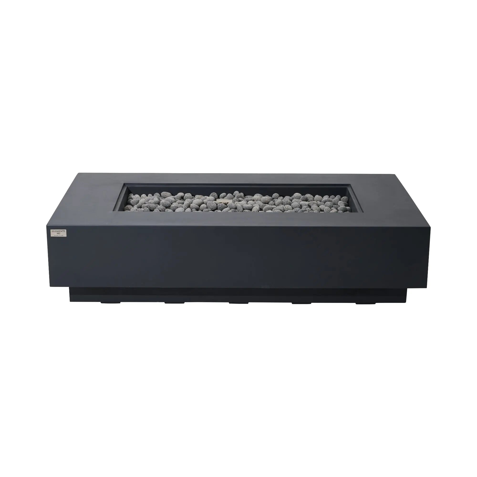 Ravello 72″ Rectangular Concrete Gas Fire Table – Elementi Pro 100K Elementi