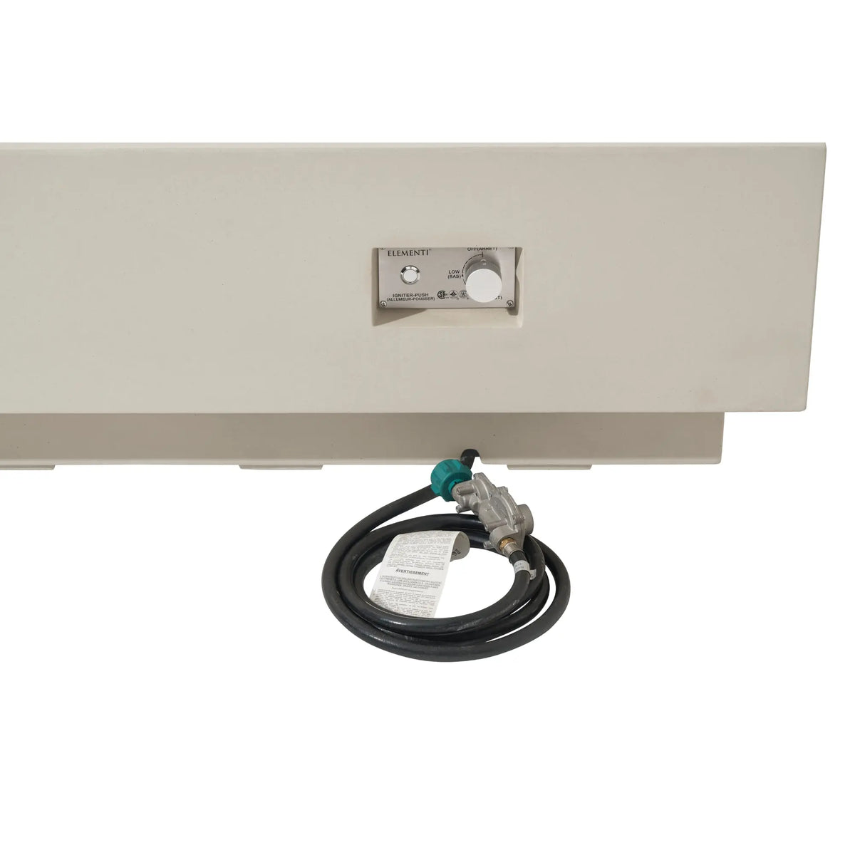 Ravello 72″ Rectangular Concrete Gas Fire Table – Elementi Pro 100K Elementi