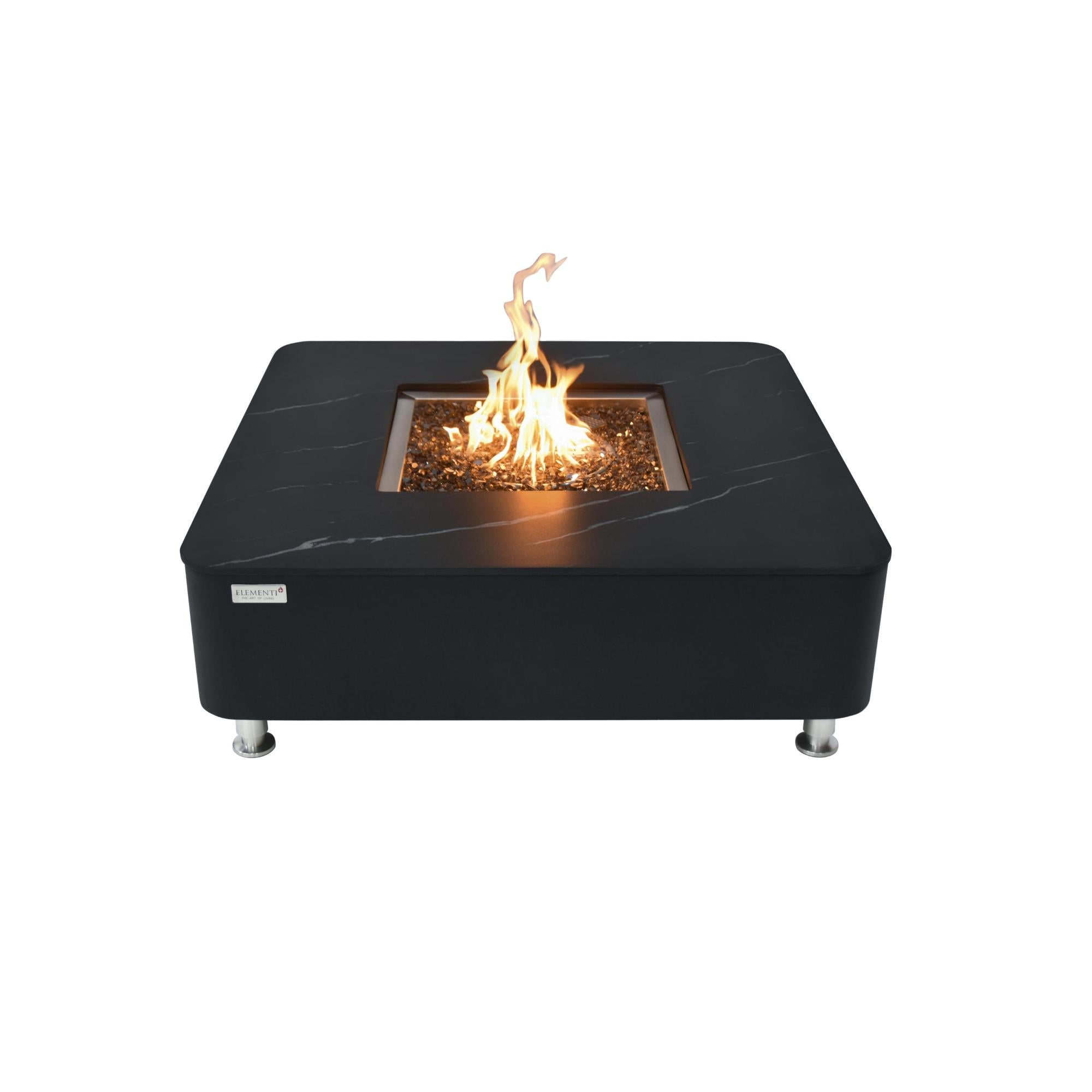 Copenhagen 42″ Square Porcelain Top Gas Fire Table – Elementi Plus