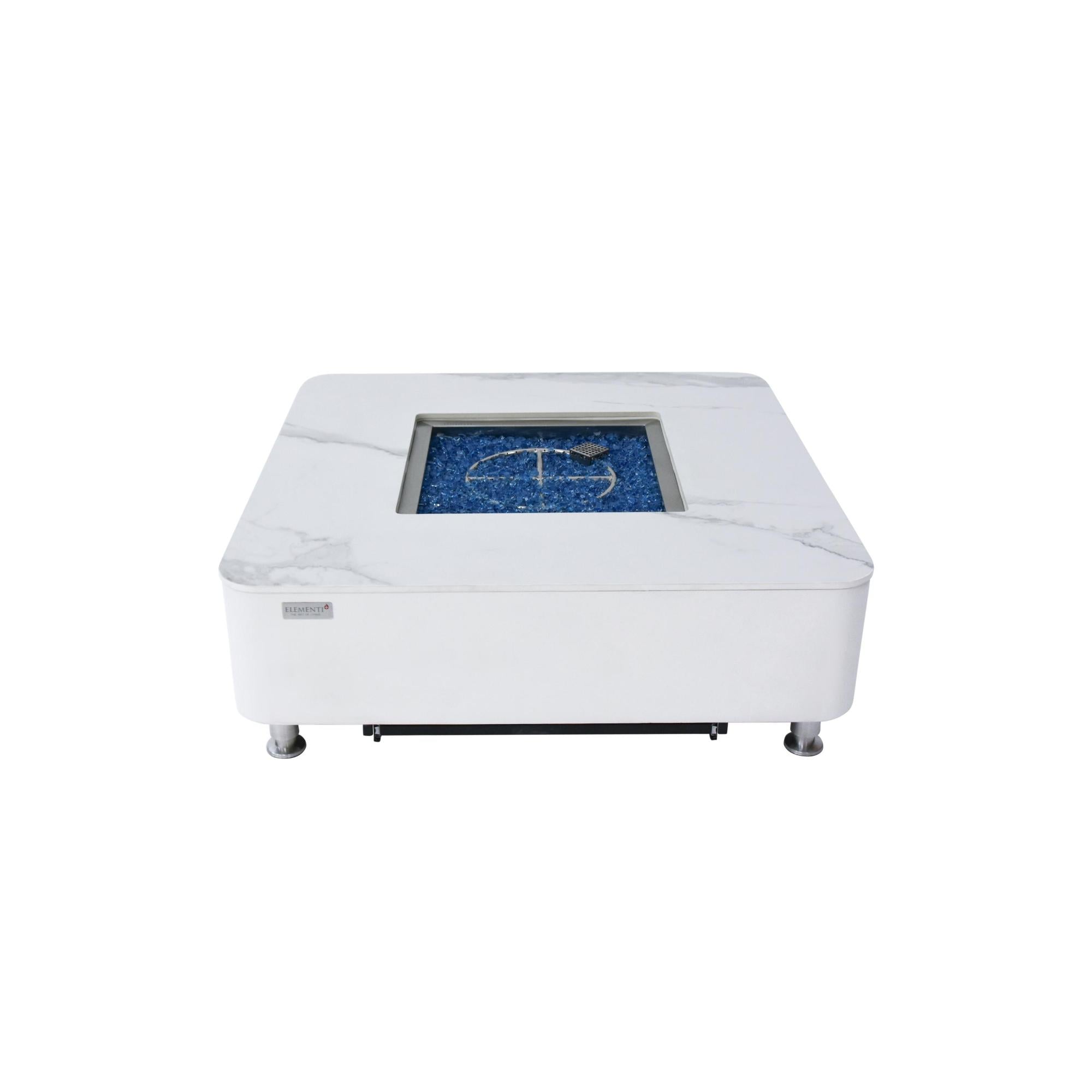 Annecy 42″ Square Porcelain Top Gas Fire Table – Elementi Plus