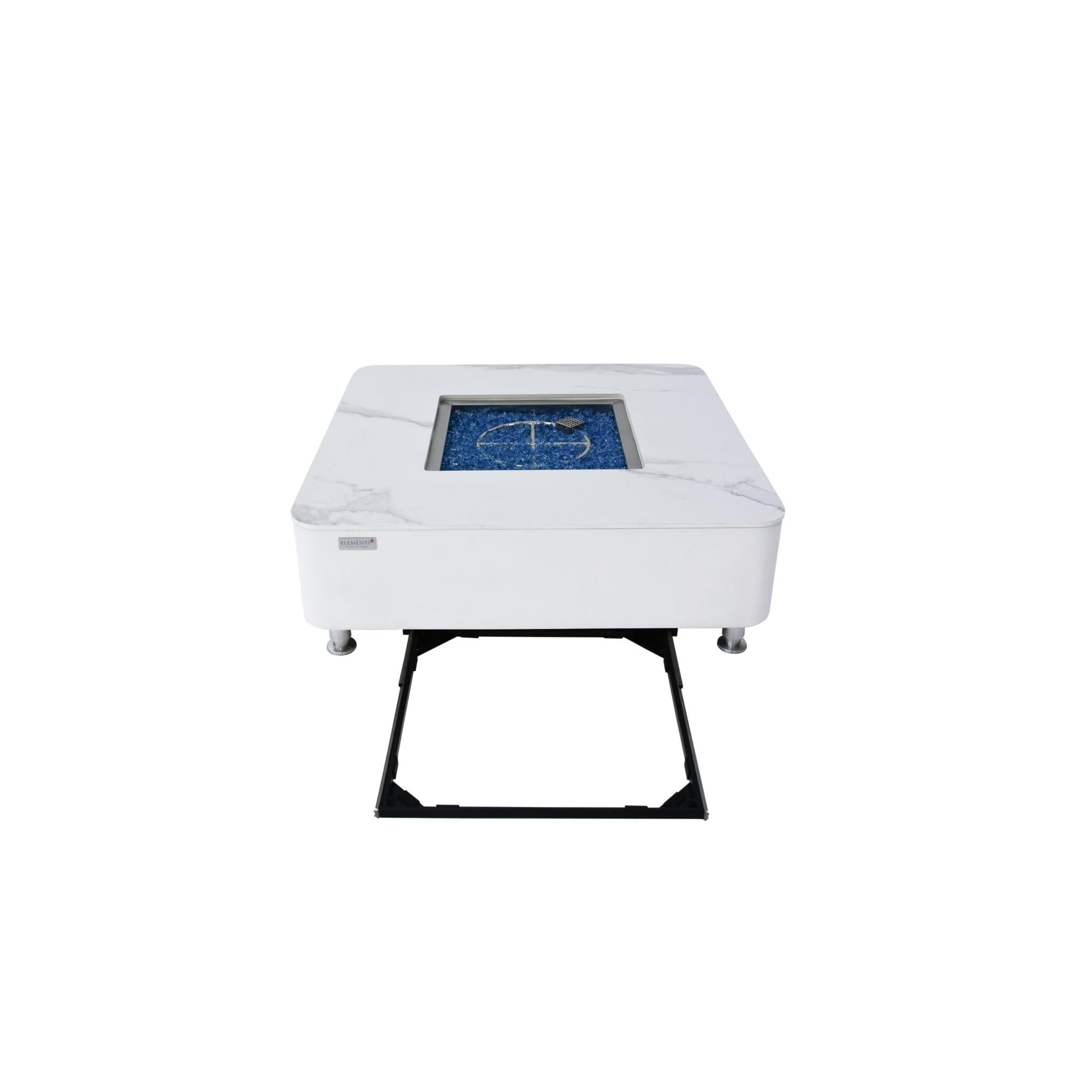 Annecy 42″ Square Porcelain Top Gas Fire Table – Elementi Plus