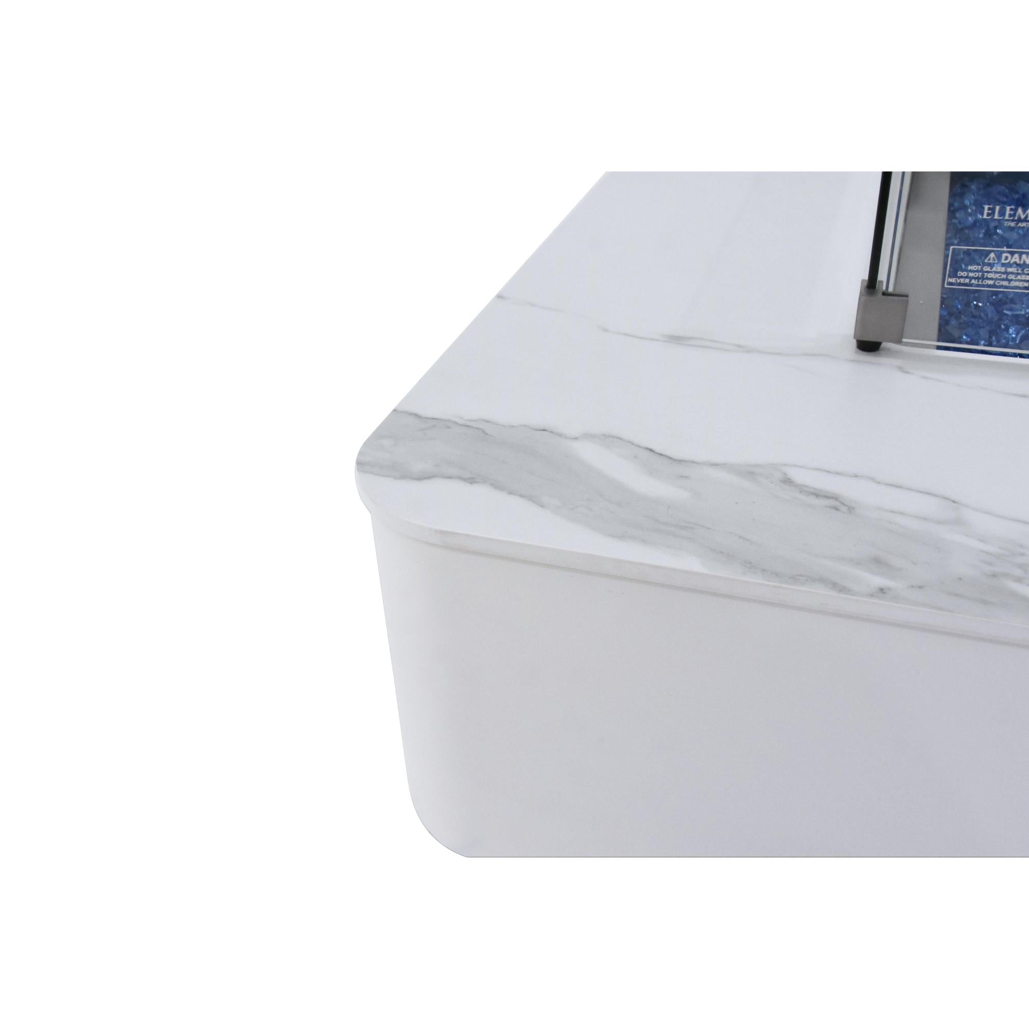 Annecy 42″ Square Porcelain Top Gas Fire Table – Elementi Plus