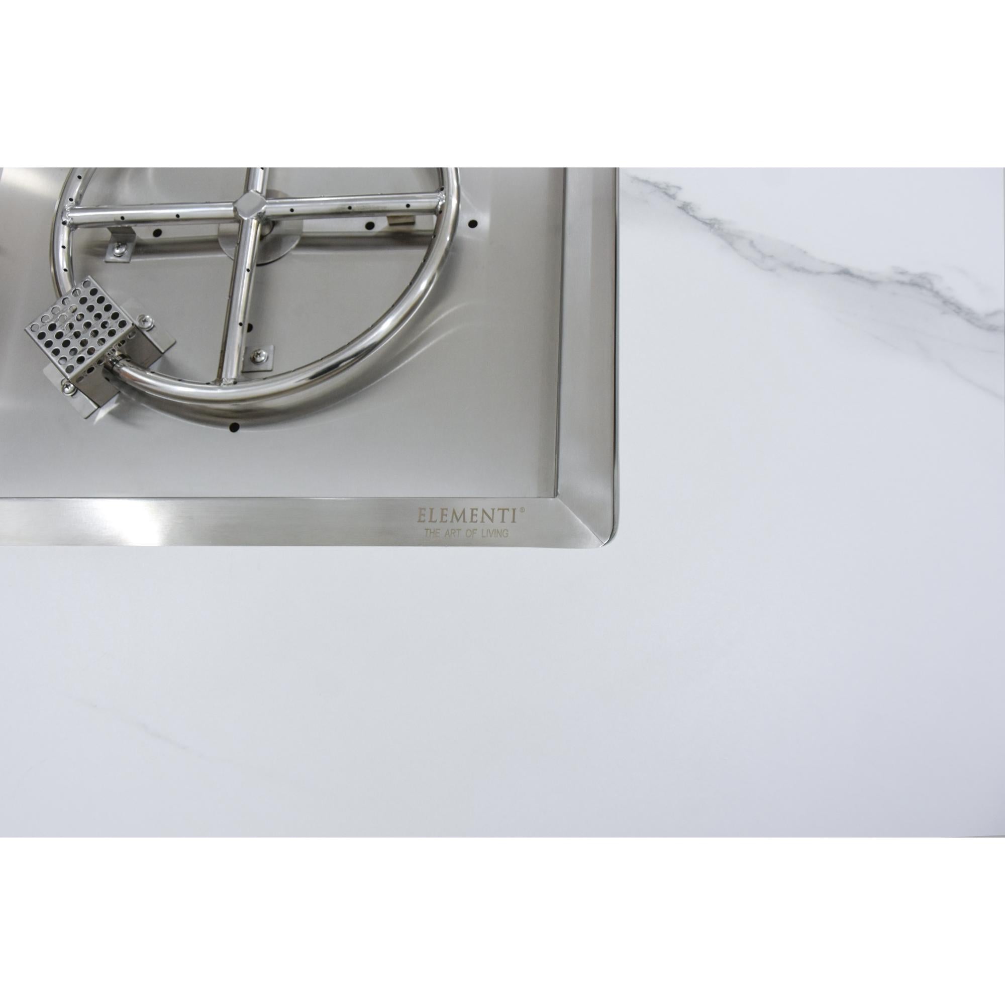 Annecy 42″ Square Porcelain Top Gas Fire Table – Elementi Plus