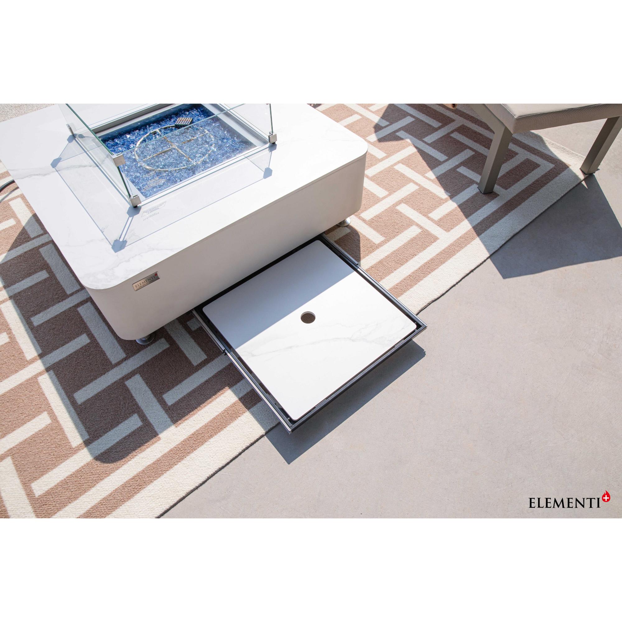 Annecy 42″ Square Porcelain Top Gas Fire Table – Elementi Plus