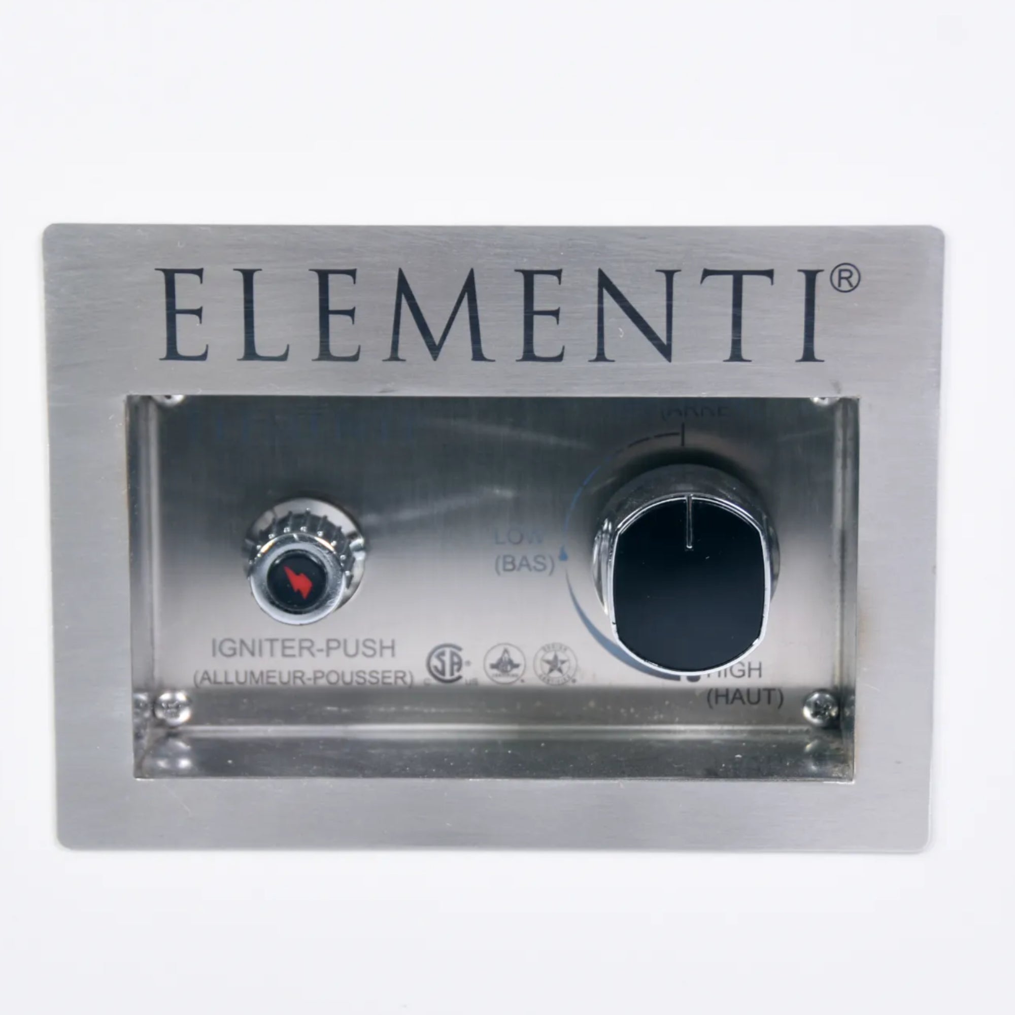 Bianco 40″ Square Marble Porcelain Gas Fire Table – Elementi Plus