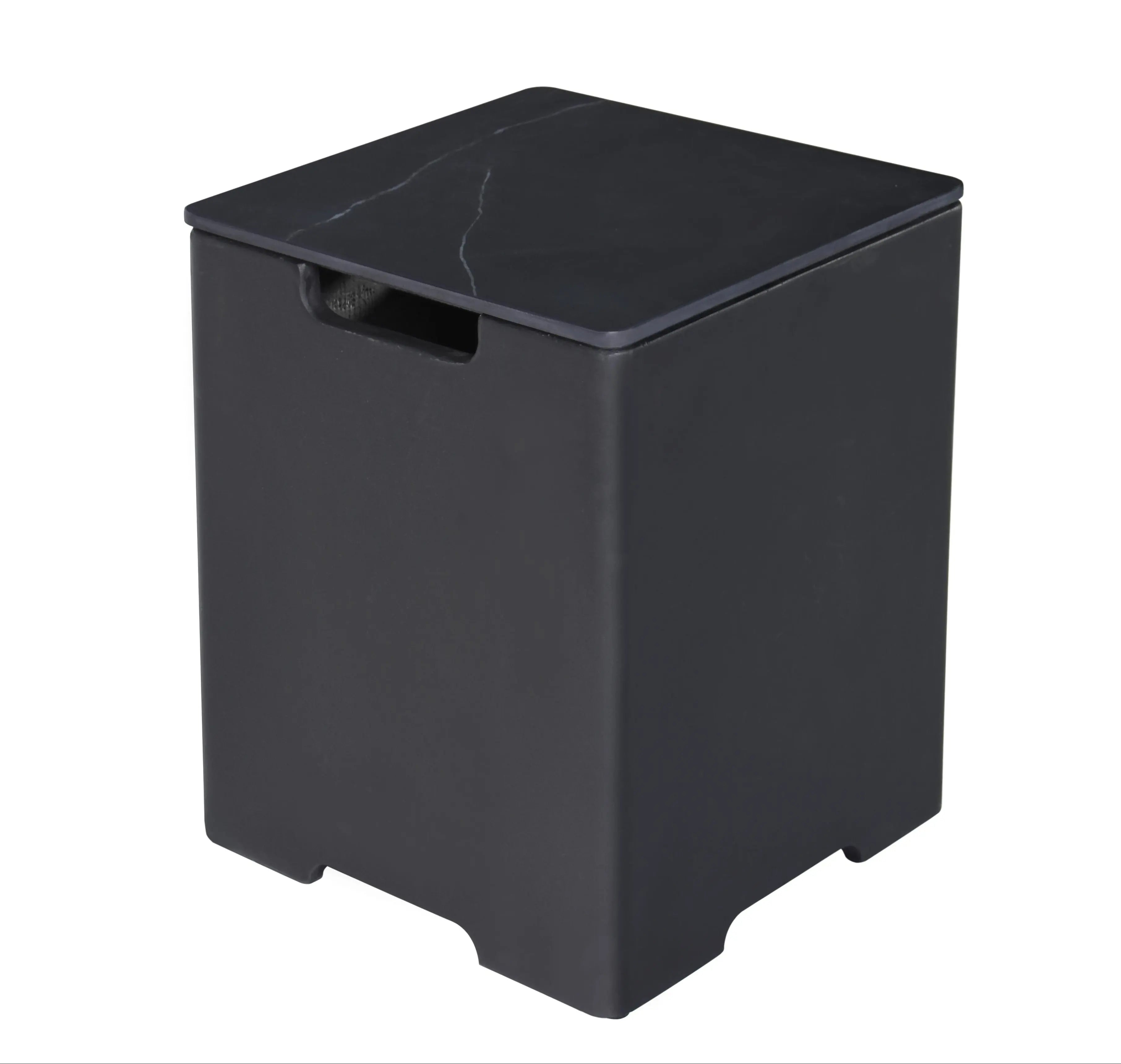 15.9" Square Propane Tank Cover - Bulgaria Black - Elementi Elementi