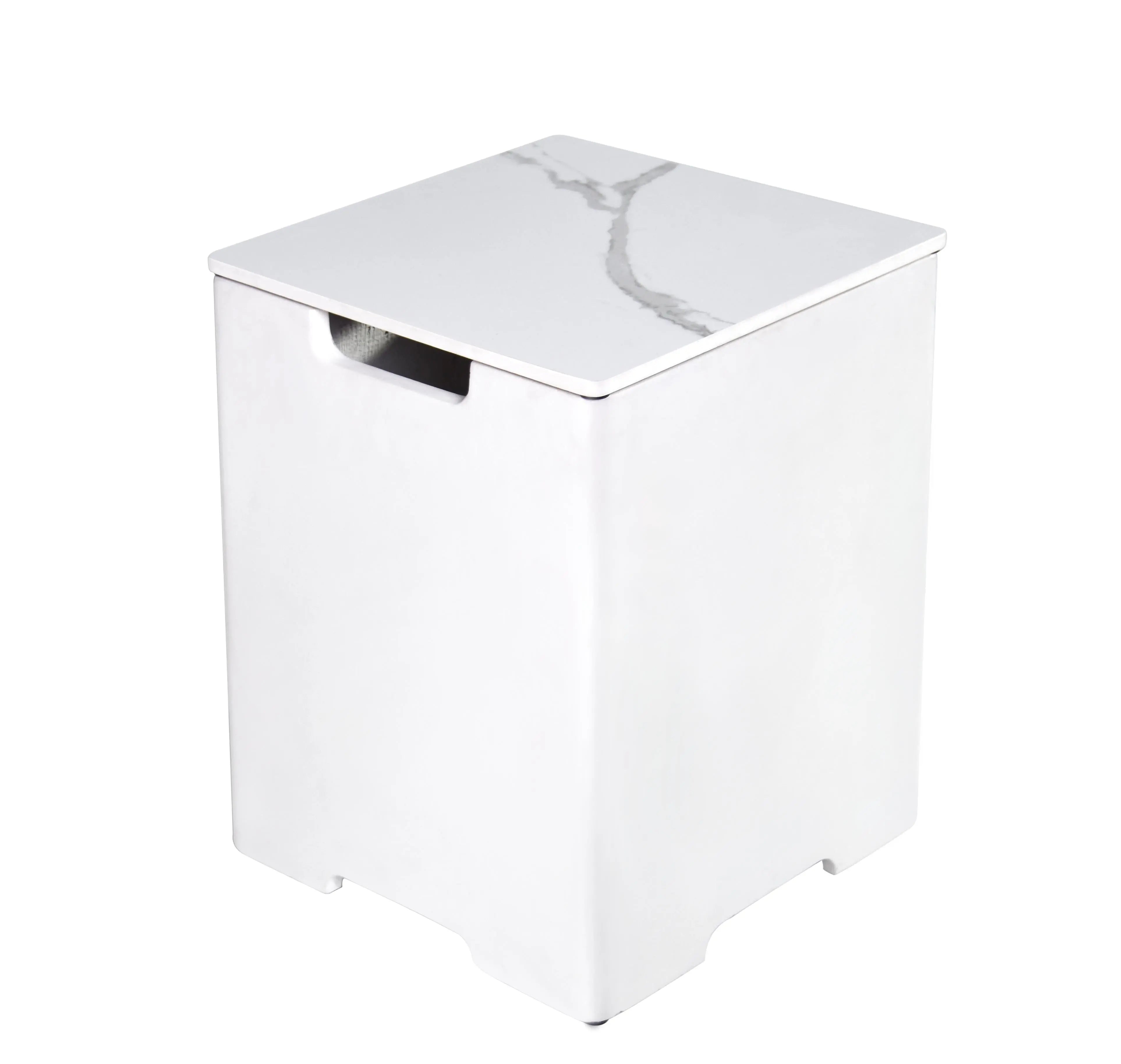 15.9" Square Propane Tank Cover - Bianco White - Elementi Elementi