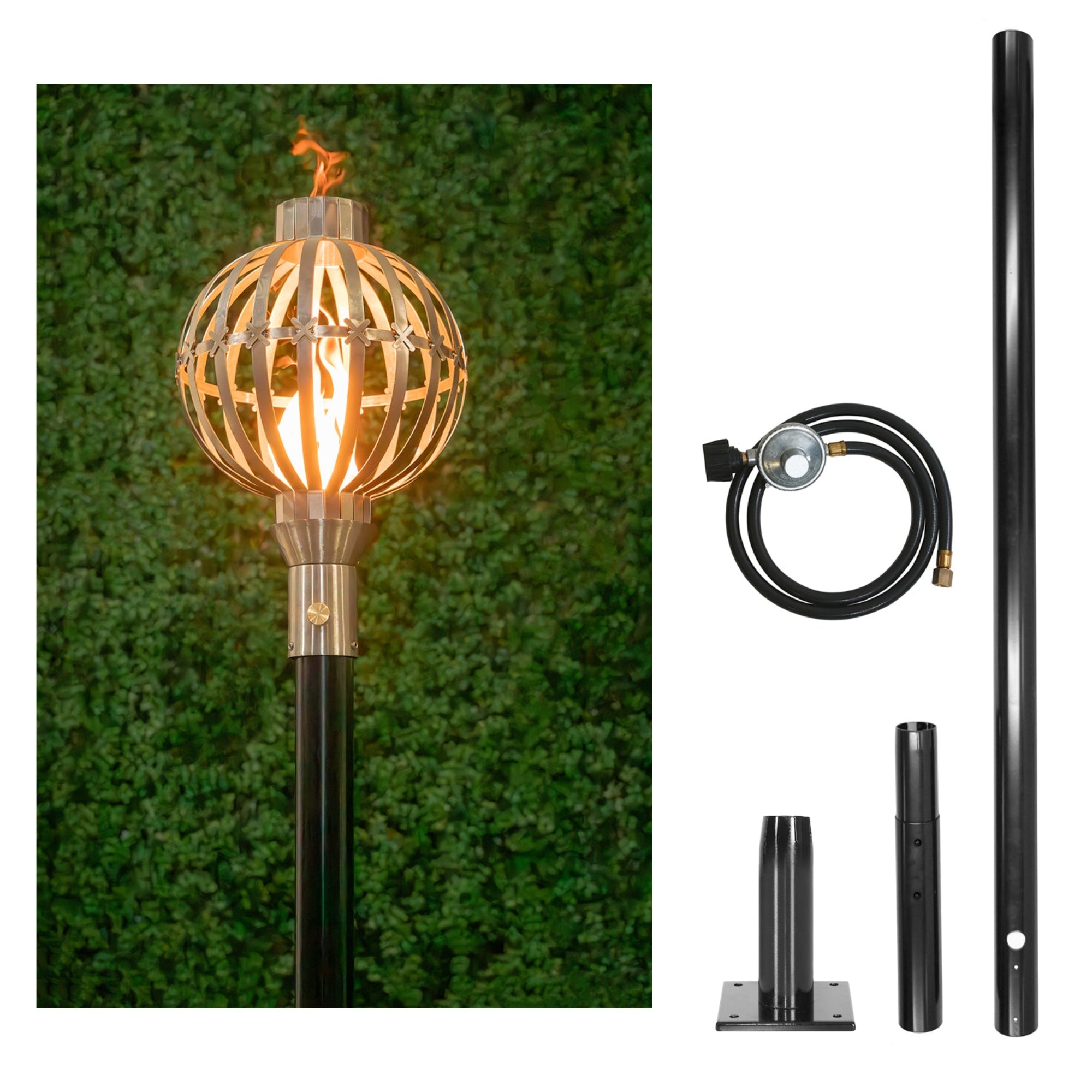 Globe Gas Torch Kit with In-Ground Post – The Outdoor Plus