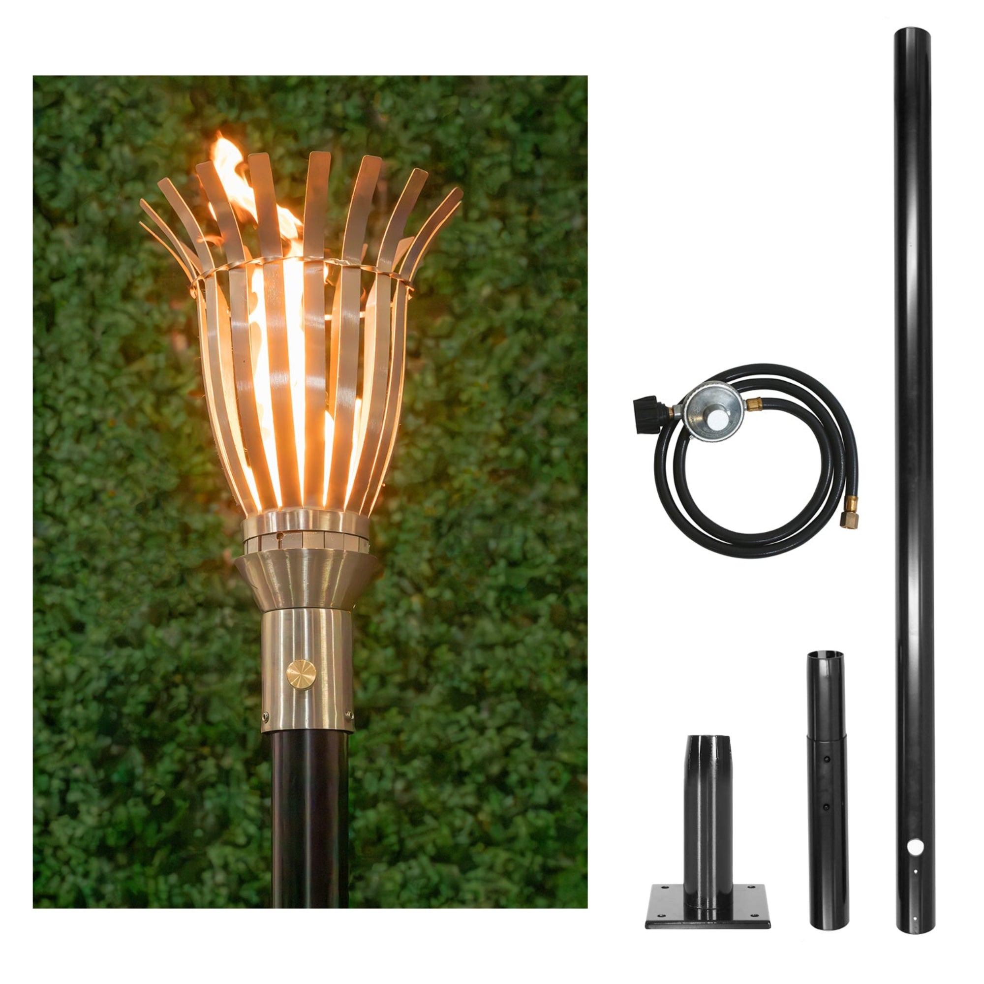 Basket Gas Torch Kit with In-Ground Post – The Outdoor Plus