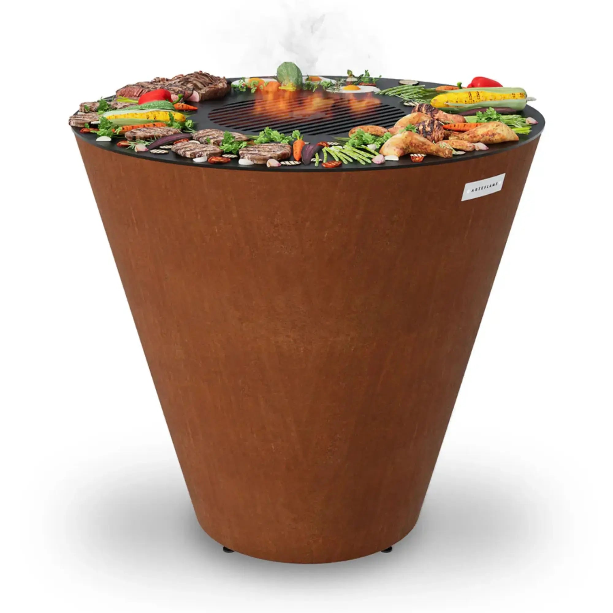 Arteflame 40" Flat Top Grill with Fire Bowl Base Arteflame