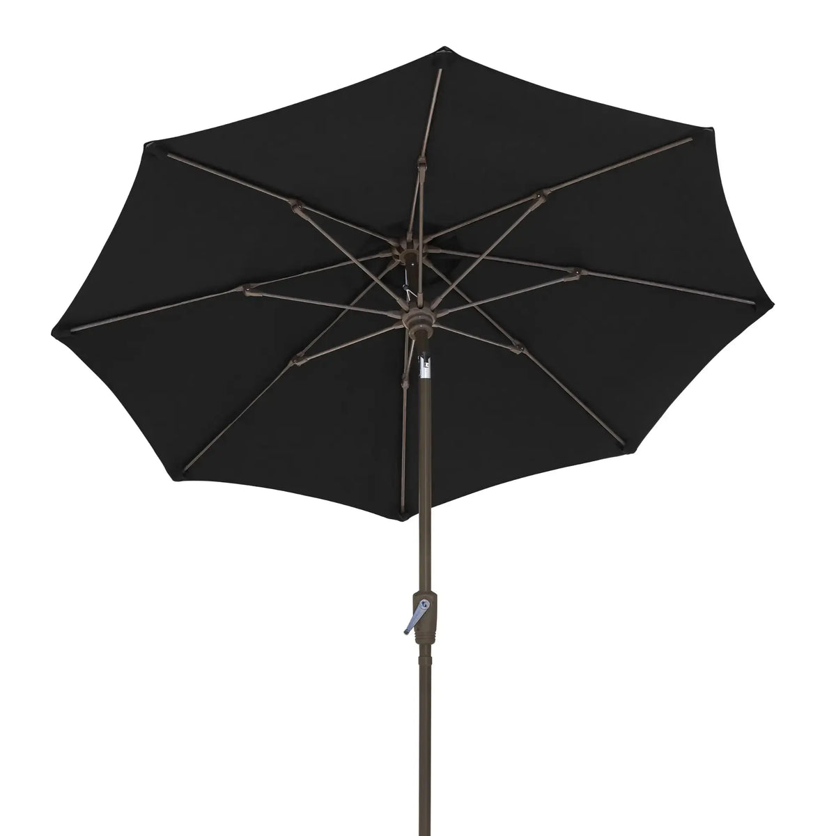 FiberBuilt 9' Oct Patio Umbrella – Crank Lift & Push-Button Tilt – Solution-Dyed Poly Canopy FiberBuilt