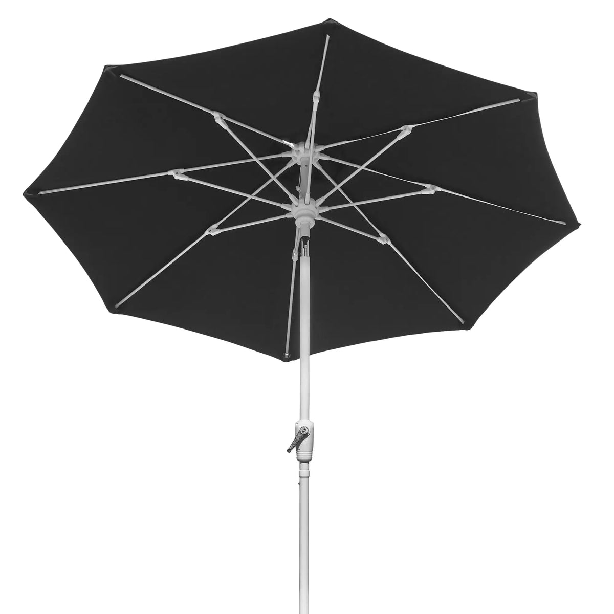 FiberBuilt 9' Oct Patio Umbrella – Crank Lift & Push-Button Tilt – Solution-Dyed Poly Canopy FiberBuilt