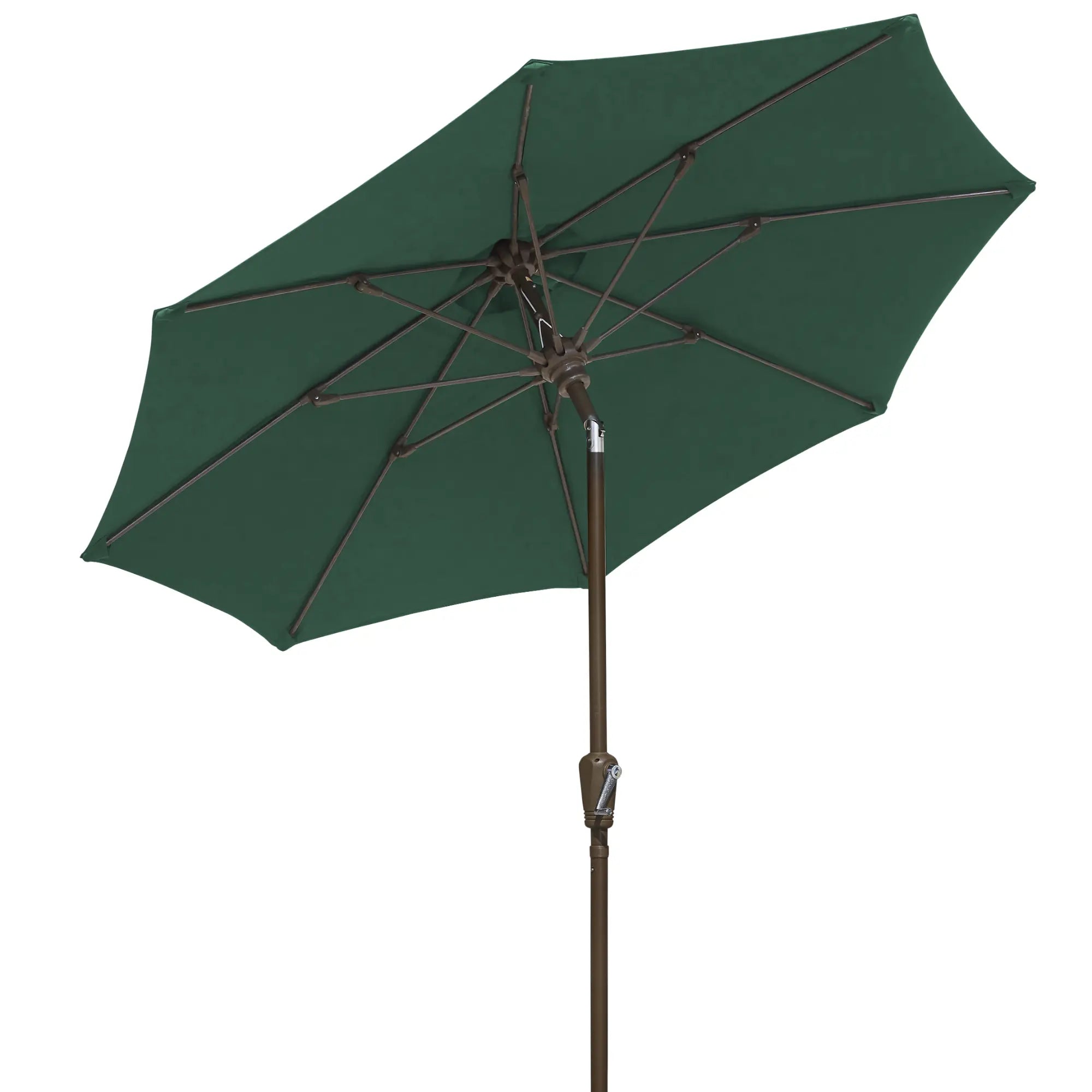 FiberBuilt 9' Oct Patio Umbrella – Crank Lift & Push-Button Tilt – Solution-Dyed Poly Canopy