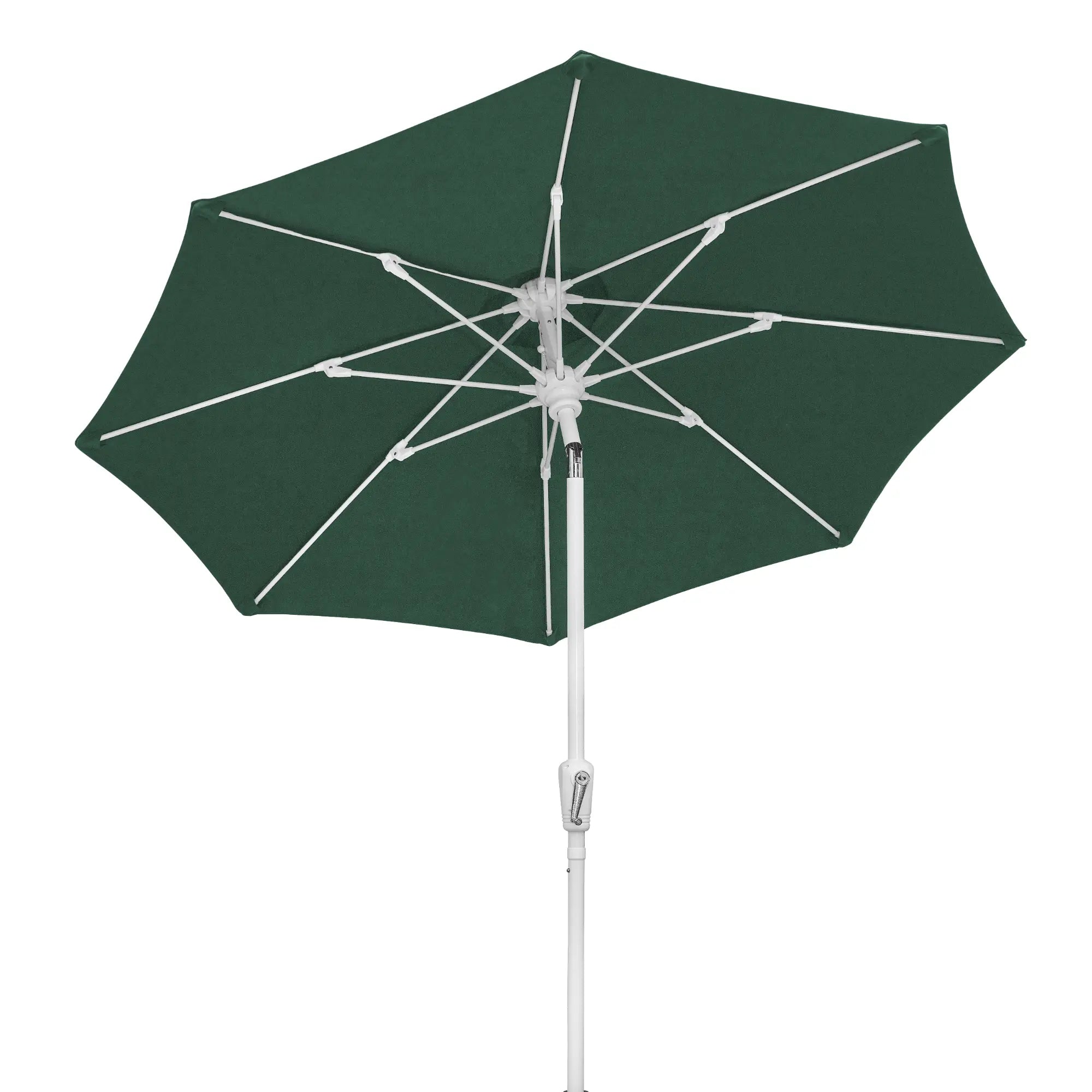 FiberBuilt 9' Oct Patio Umbrella – Crank Lift & Push-Button Tilt – Solution-Dyed Poly Canopy