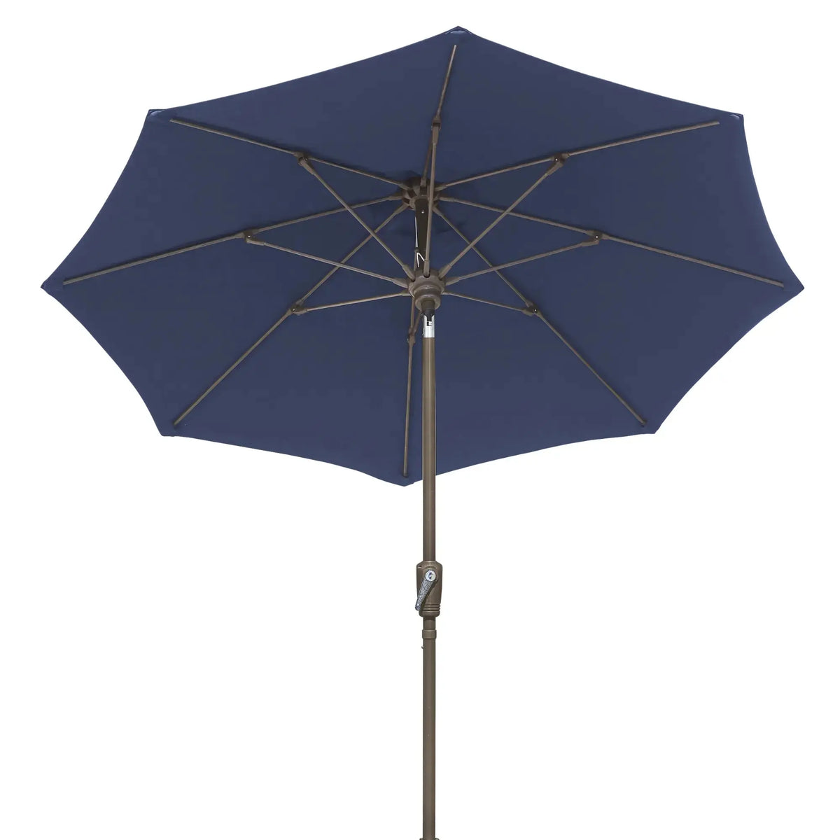FiberBuilt 9' Oct Patio Umbrella – Crank Lift & Push-Button Tilt – Solution-Dyed Poly Canopy FiberBuilt