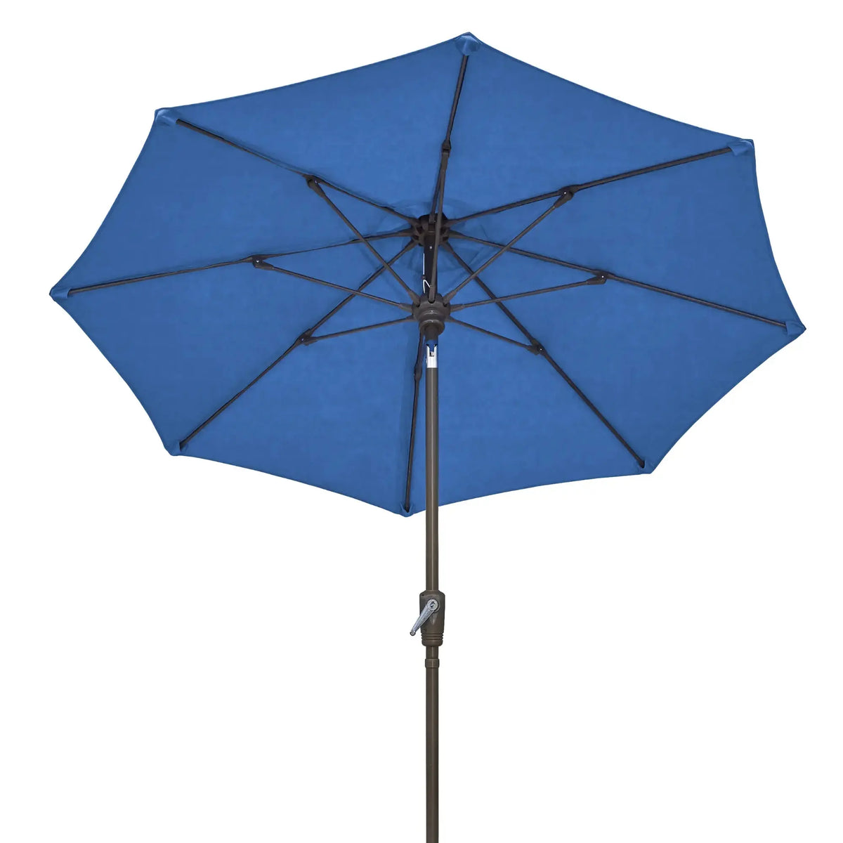 FiberBuilt 9' Oct Patio Umbrella – Crank Lift & Push-Button Tilt – Solution-Dyed Poly Canopy FiberBuilt