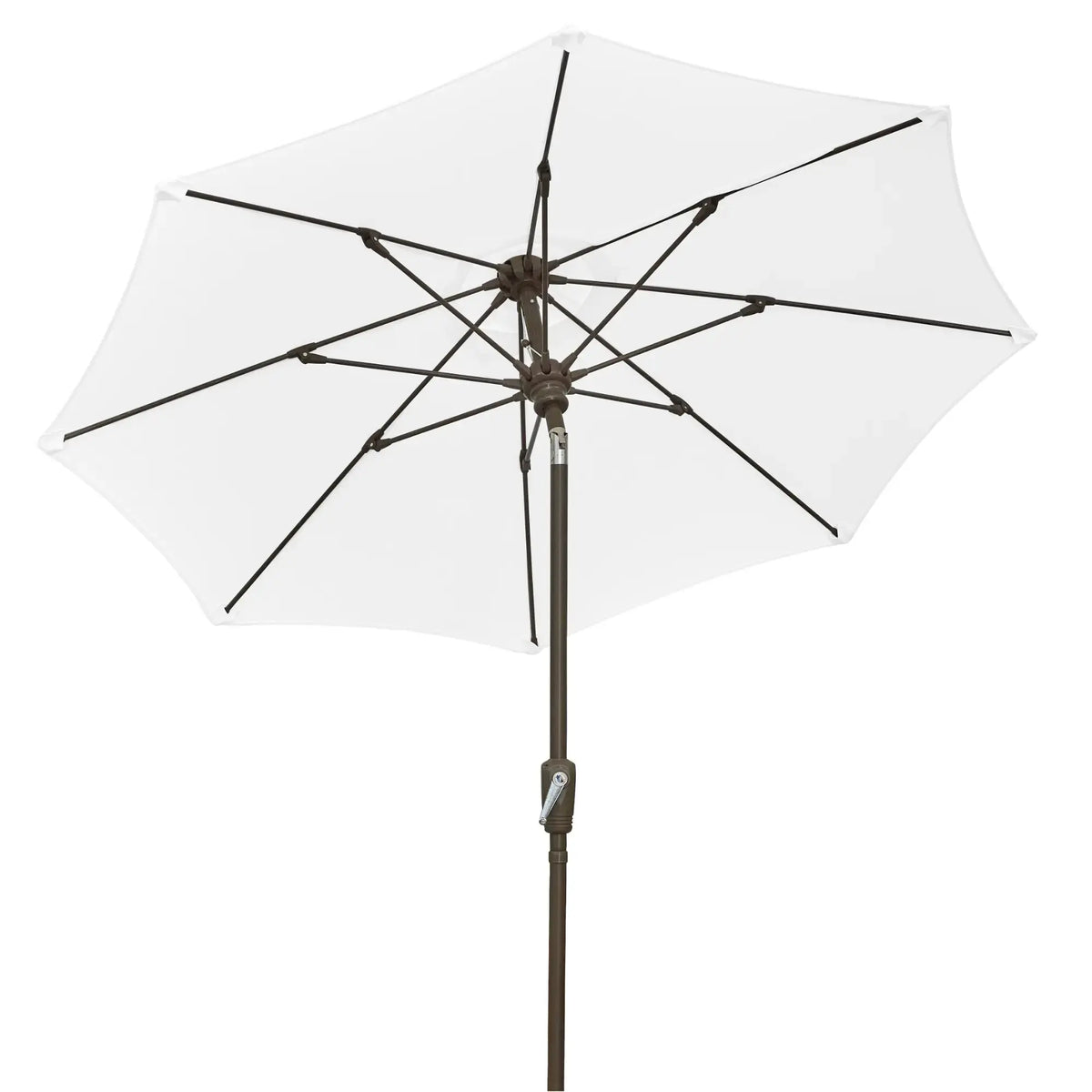 FiberBuilt 9' Oct Patio Umbrella – Crank Lift & Push-Button Tilt – Solution-Dyed Poly Canopy FiberBuilt