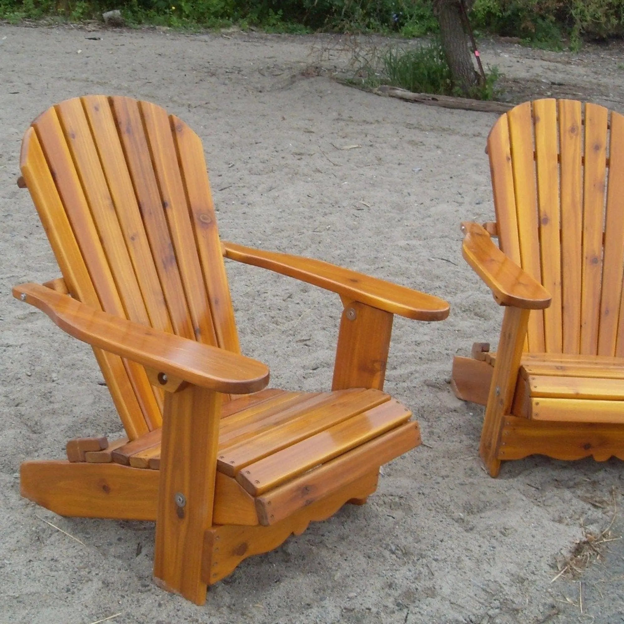 adirondack chairs on a beach