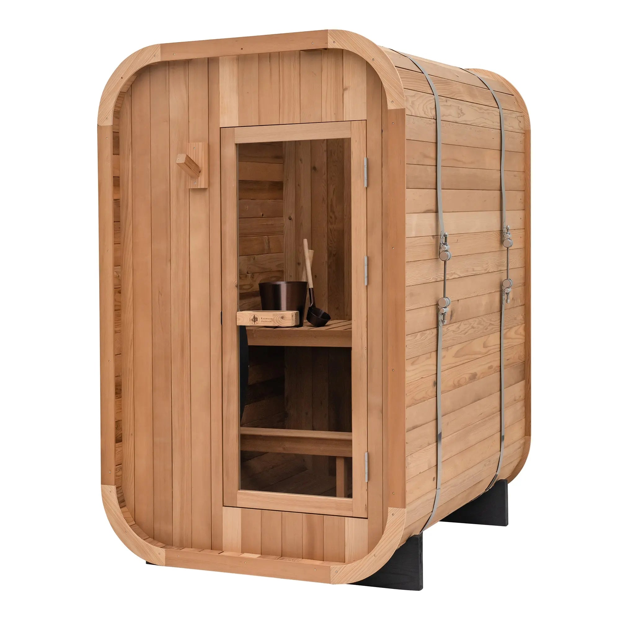 Redwood Outdoors Duo Outdoor Sauna - 2 Person - Harvia KIP 8kW Heater Redwood Outdoors
