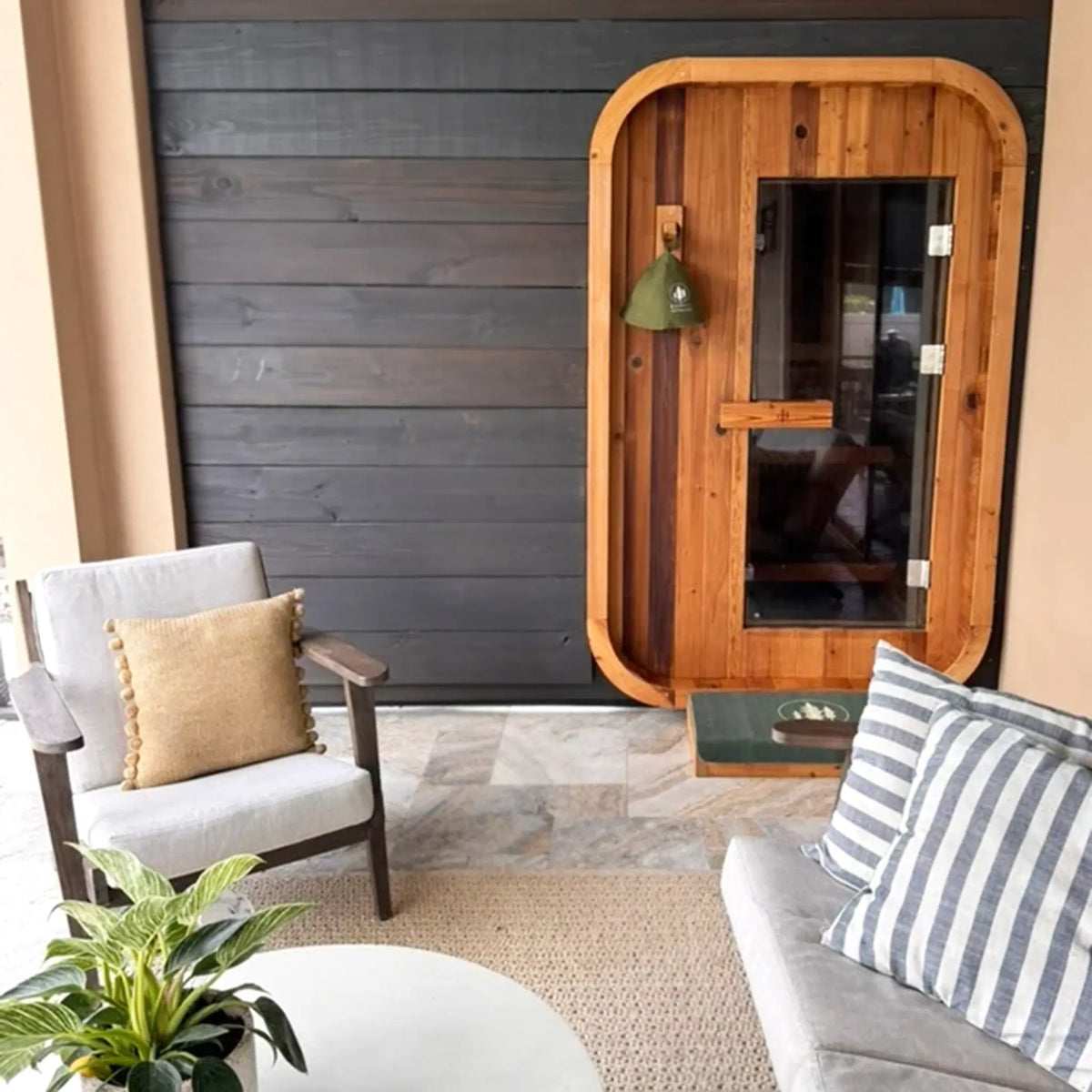 Redwood Outdoors Duo Outdoor Sauna - 2 Person - Harvia KIP 8kW Heater Redwood Outdoors