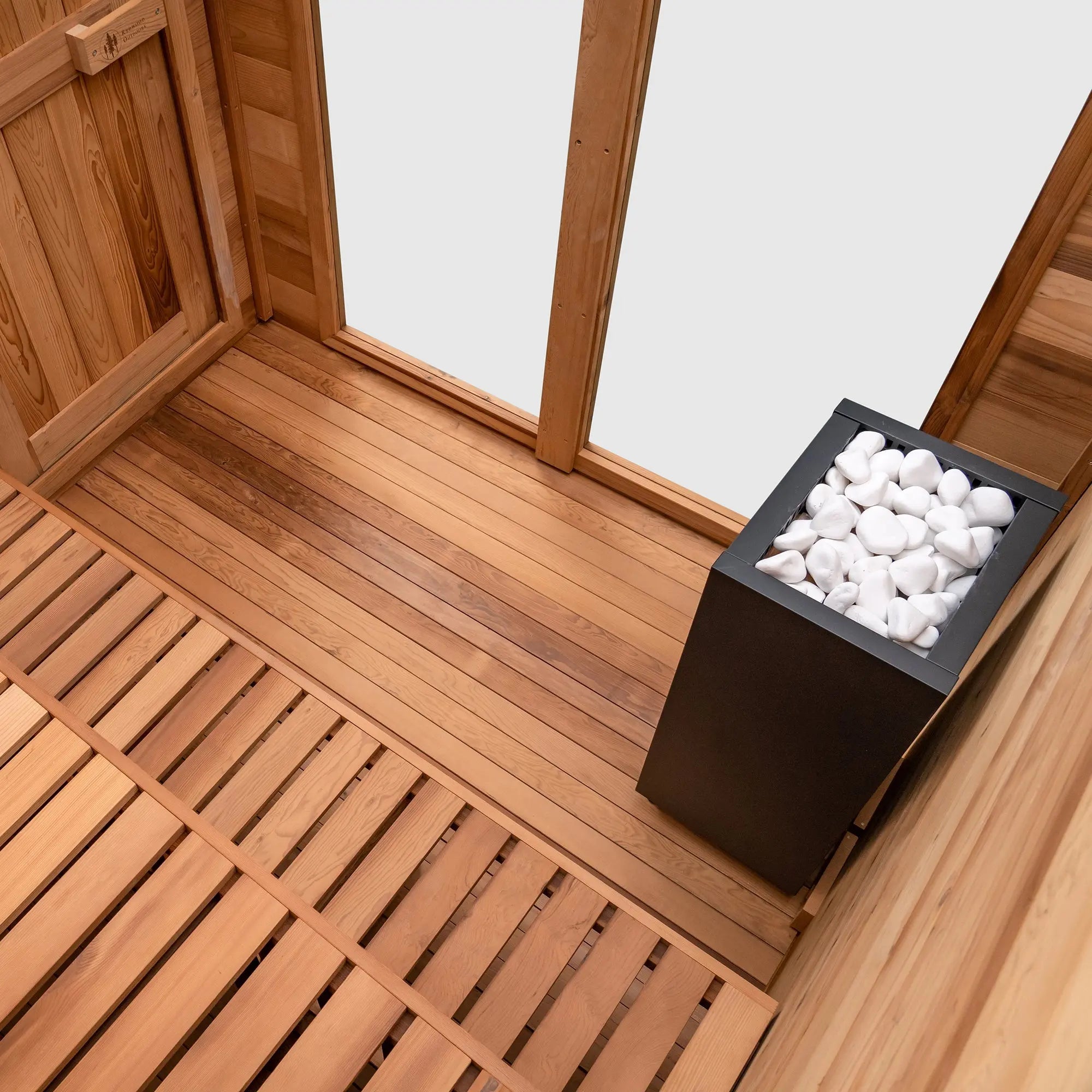 Garden Outdoor Sauna - 8 Person w/ Harvia KIP 8kW Heater Redwood Outdoors
