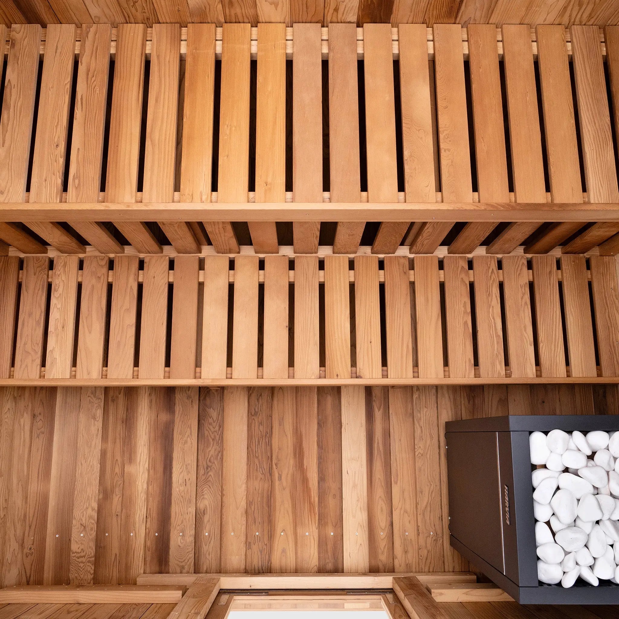 Redwood Outdoors Summit Outdoor Sauna - 6 Person - Harvia KIP 8kW Heater Redwood Outdoors