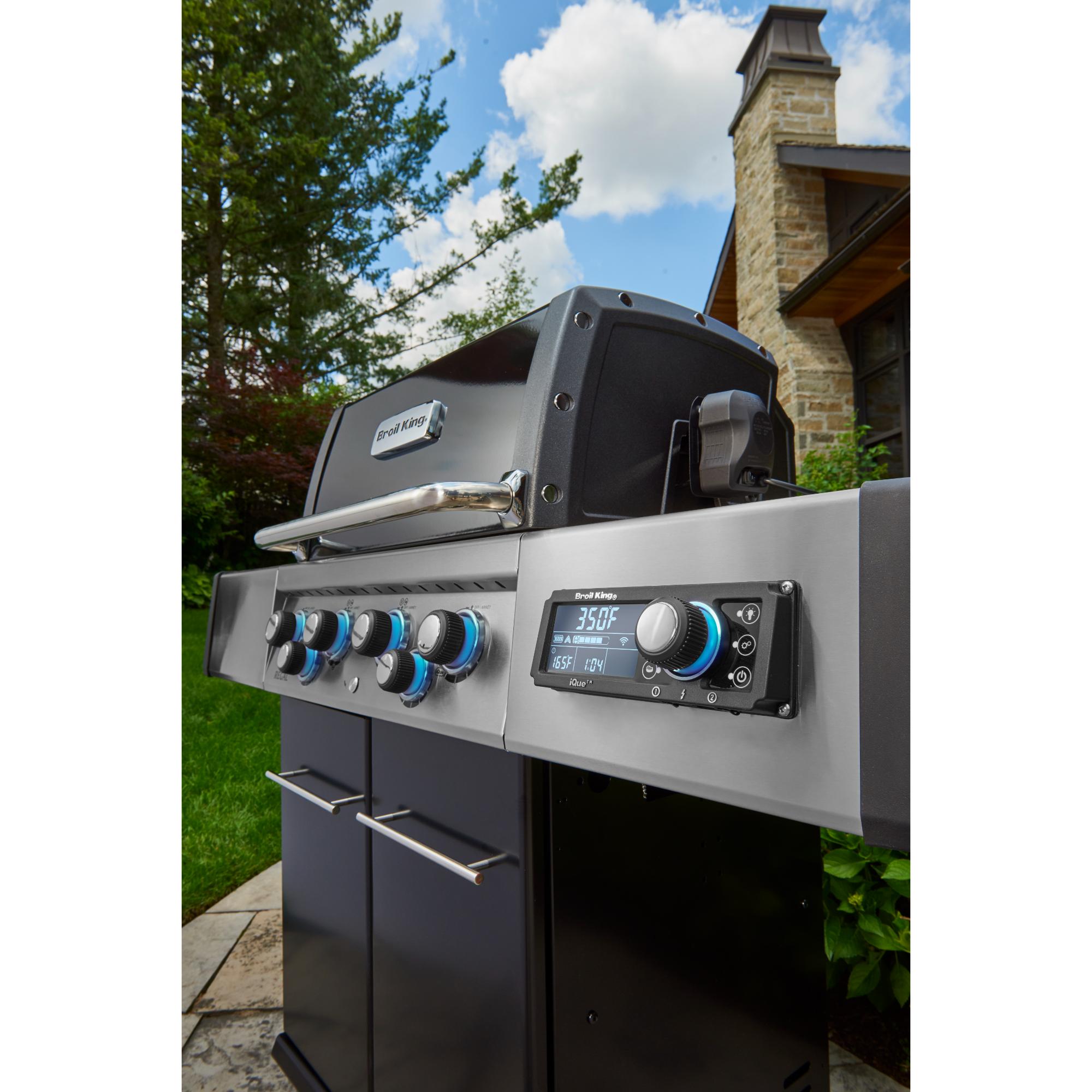 Broil King Regal Q 490 Pro IR Wi-Fi Enabled 4-Burner Gas Grill with Infrared Side Burner & Rotisserie