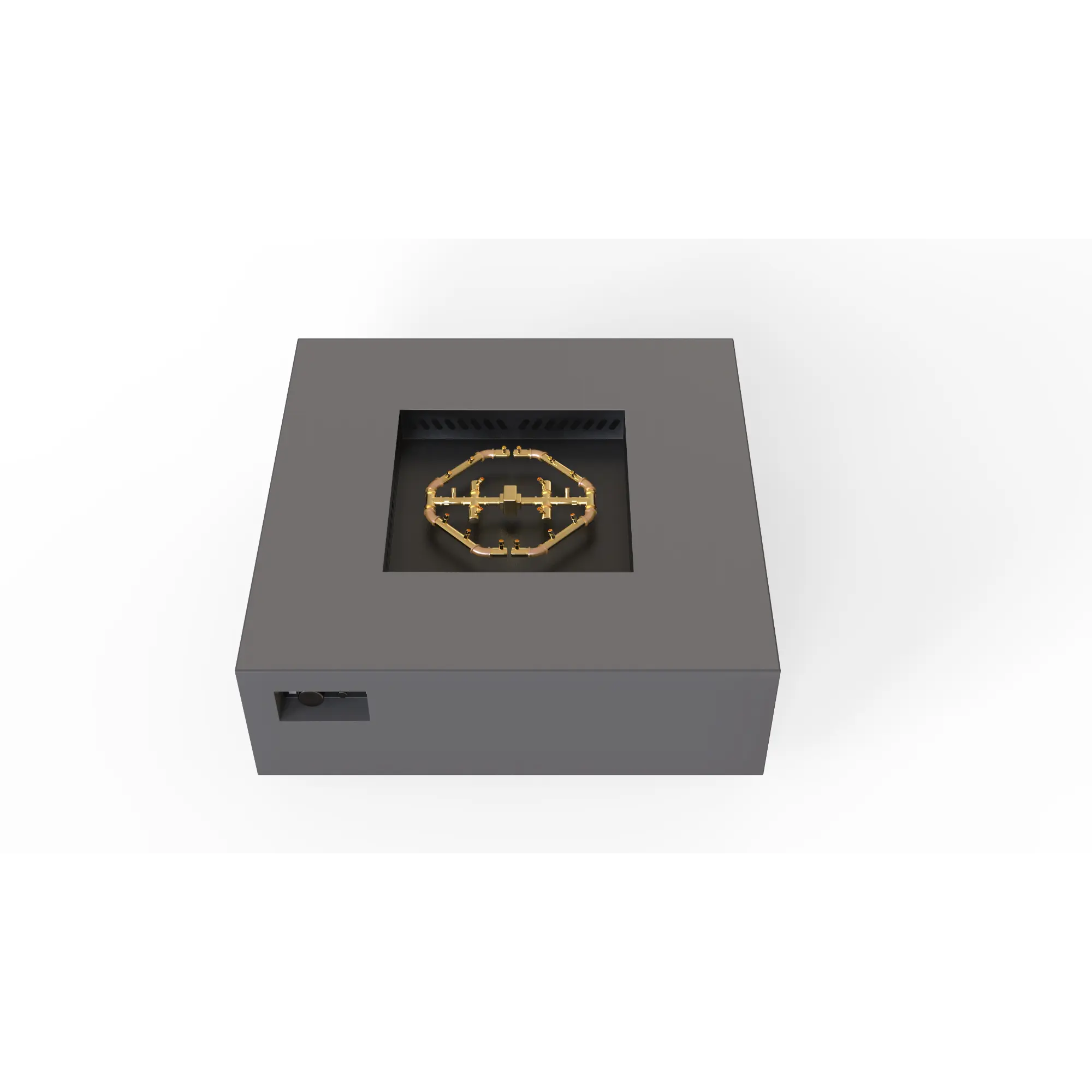 S48 AON 48″ Square Steel Gas Fire Table – Warming Trends