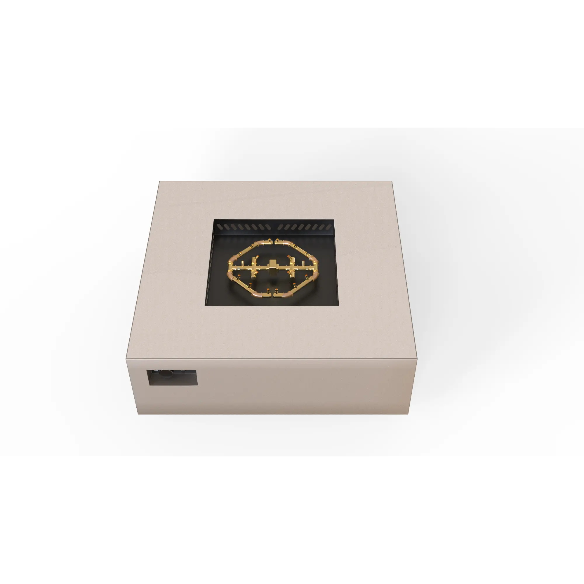 S48 AON 48″ Square Steel Gas Fire Table – Warming Trends
