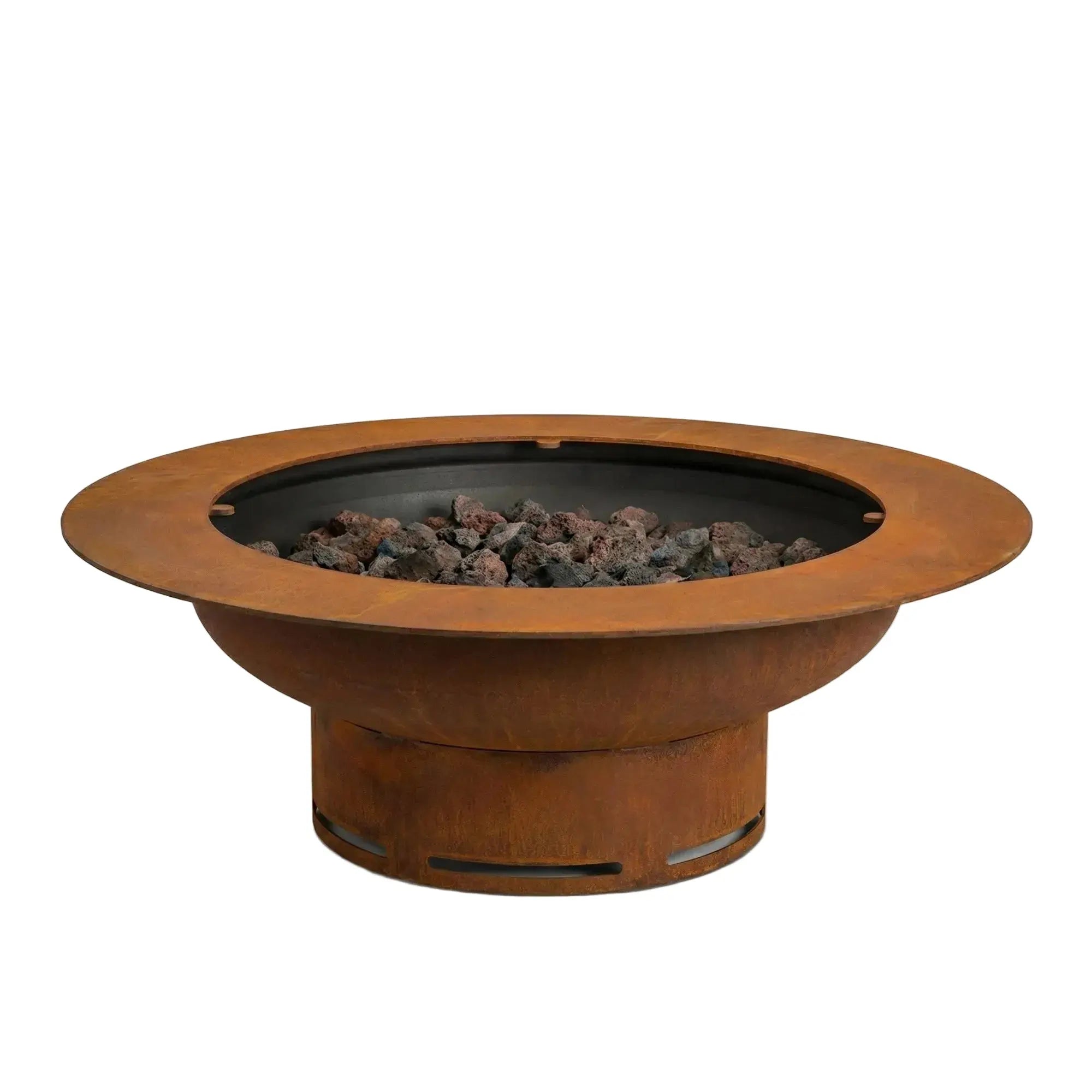 Saturn 41″ Round Gas Fire Pit – Carbon Steel by Fire Pit Art Fire Pit Art