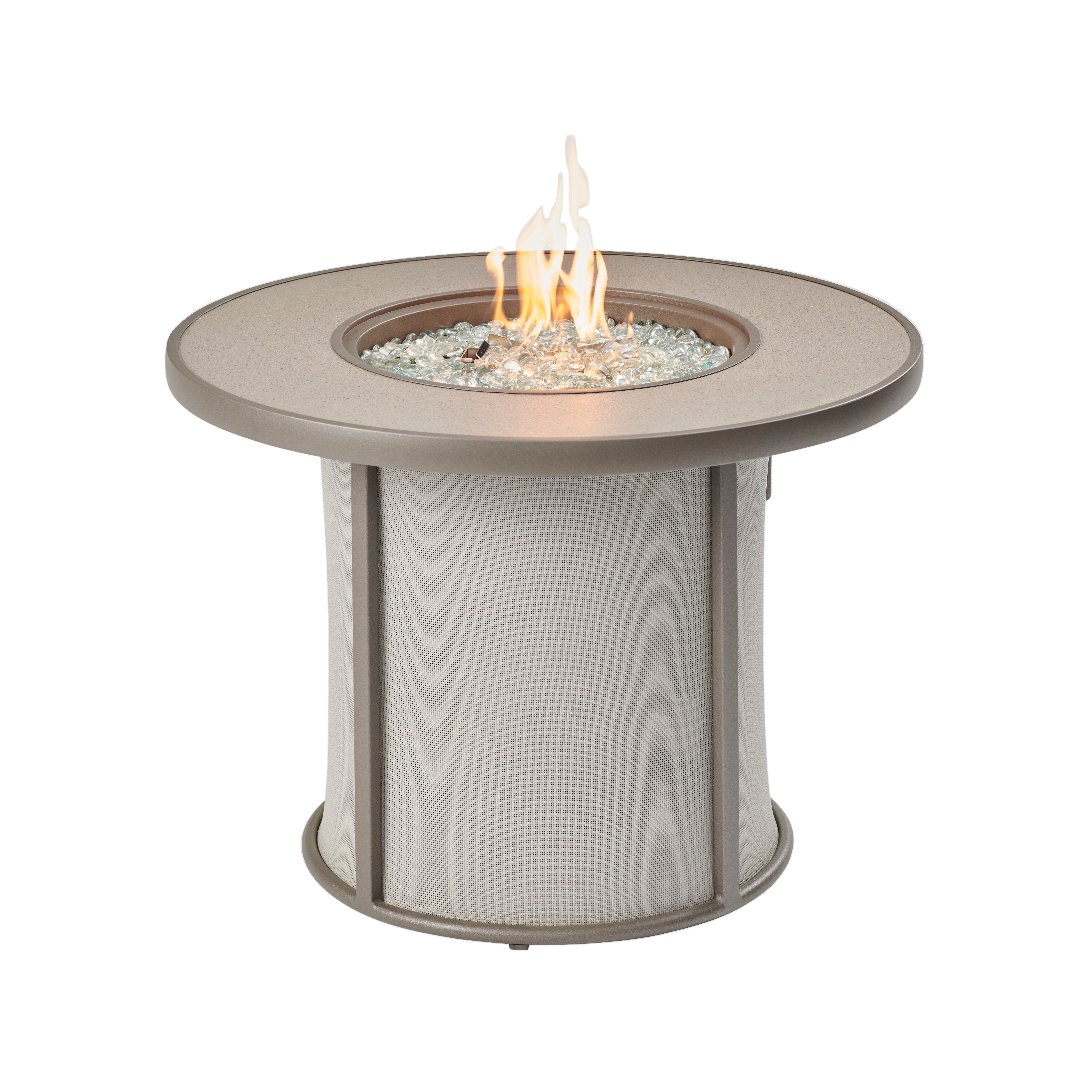 Stonefire 32″ Round Gas Fire Pit Table – The Outdoor GreatRoom Company