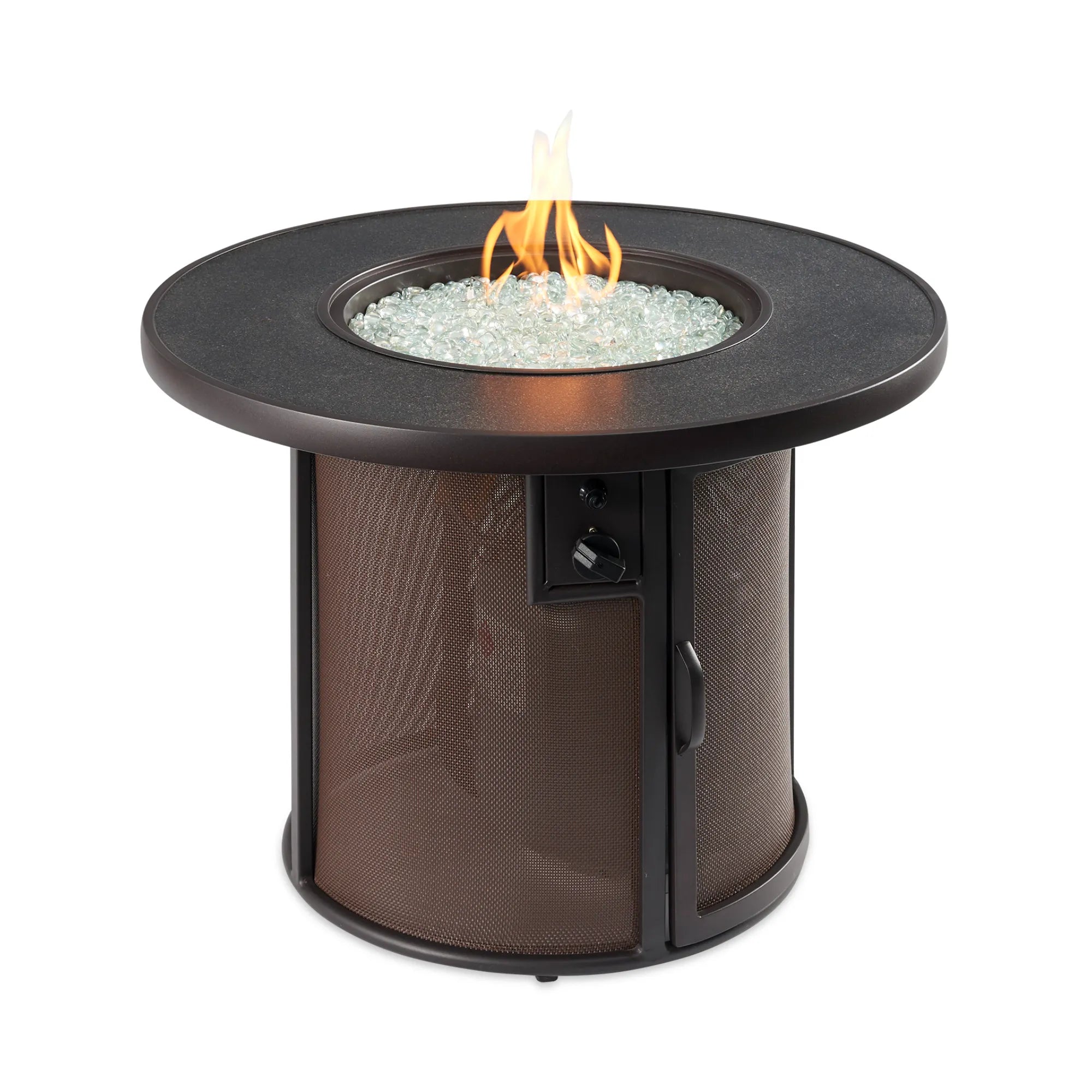 Stonefire 32″ Round Gas Fire Pit Table – The Outdoor GreatRoom Company
