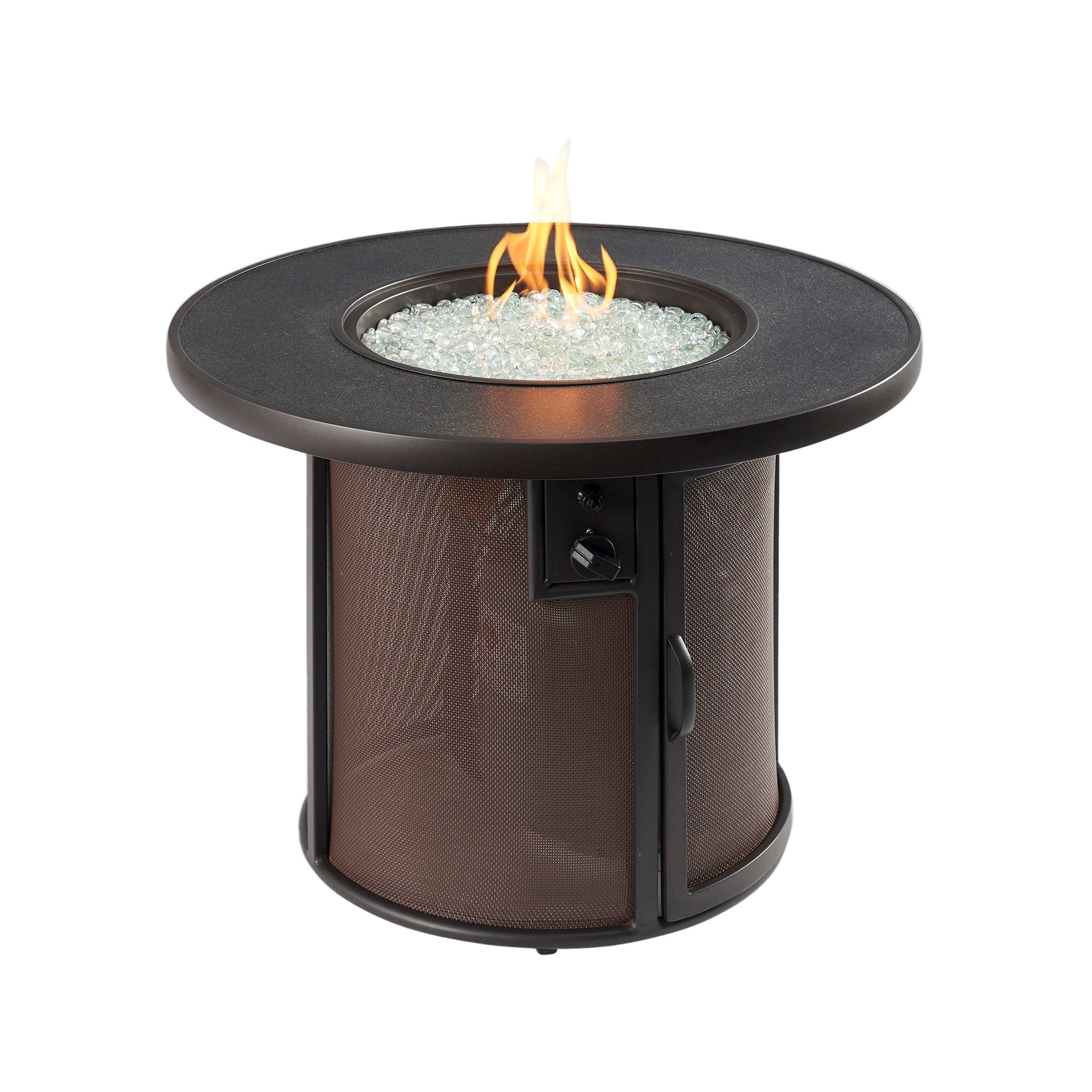 Stonefire 32″ Round Gas Fire Pit Table – The Outdoor GreatRoom Company
